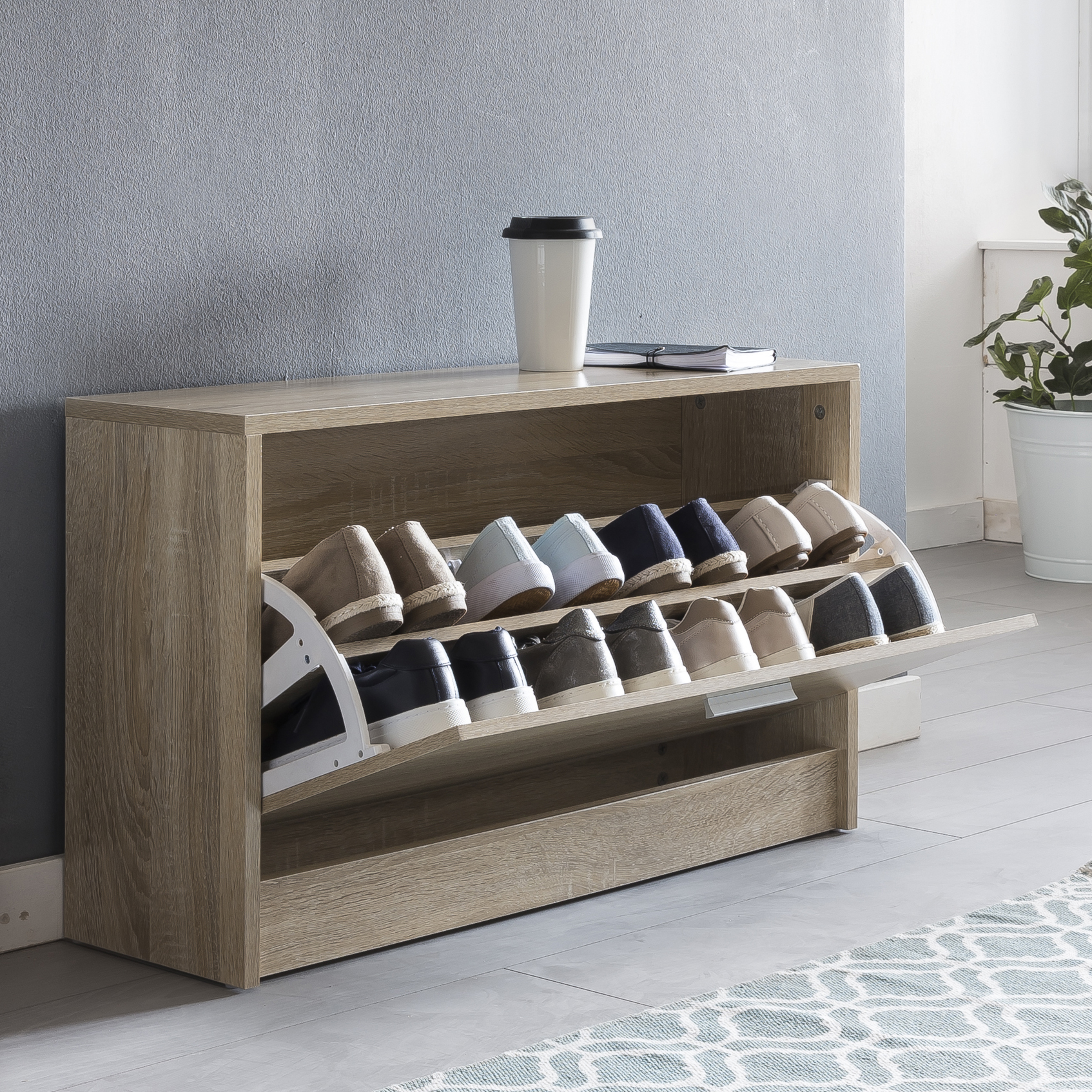 Schuhbank Notero Sonoma 80 × 24 × 47 cm