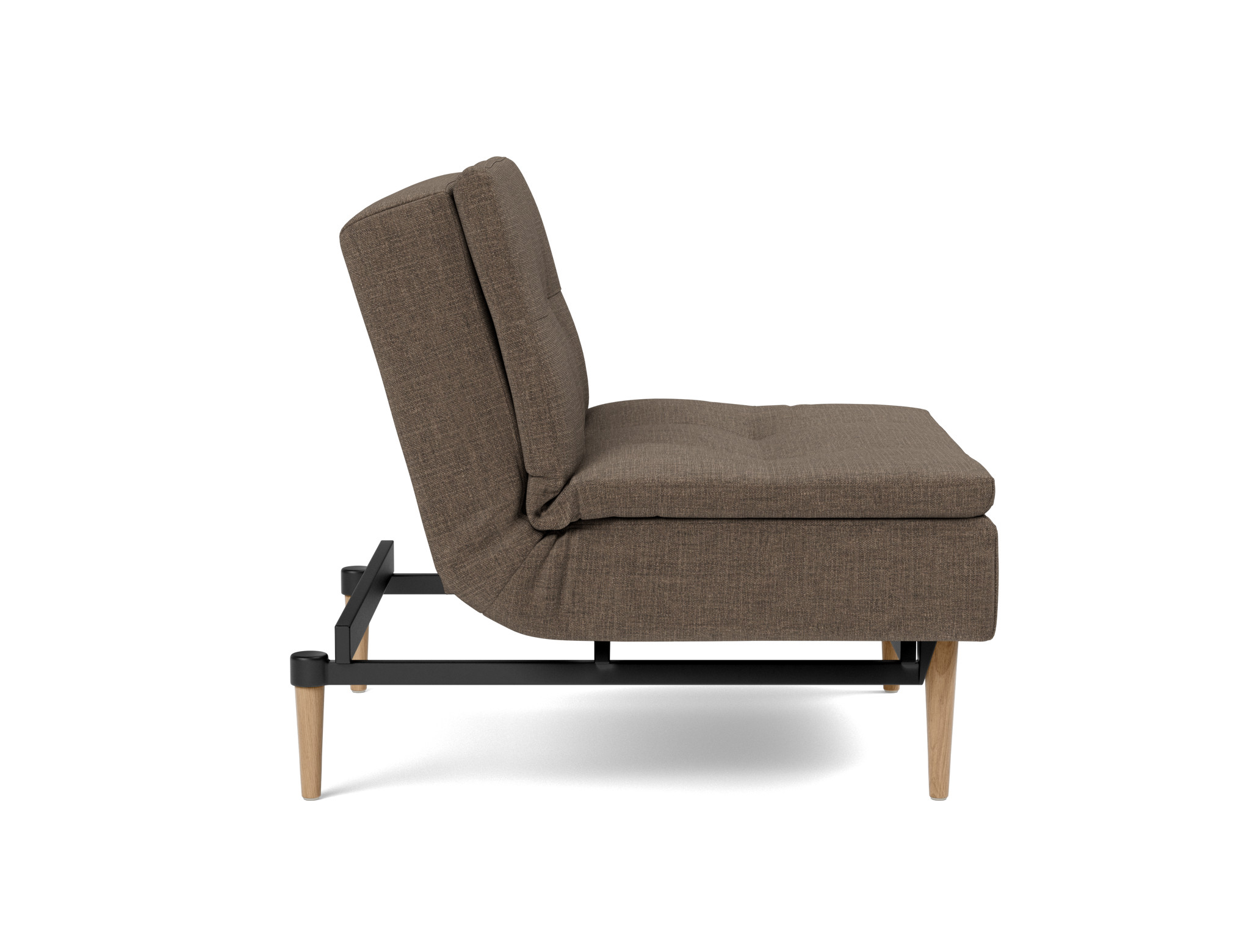 Sessel Dublexo Chenille Esina 411-Cedar-Brown Beine Styletto Eiche hell