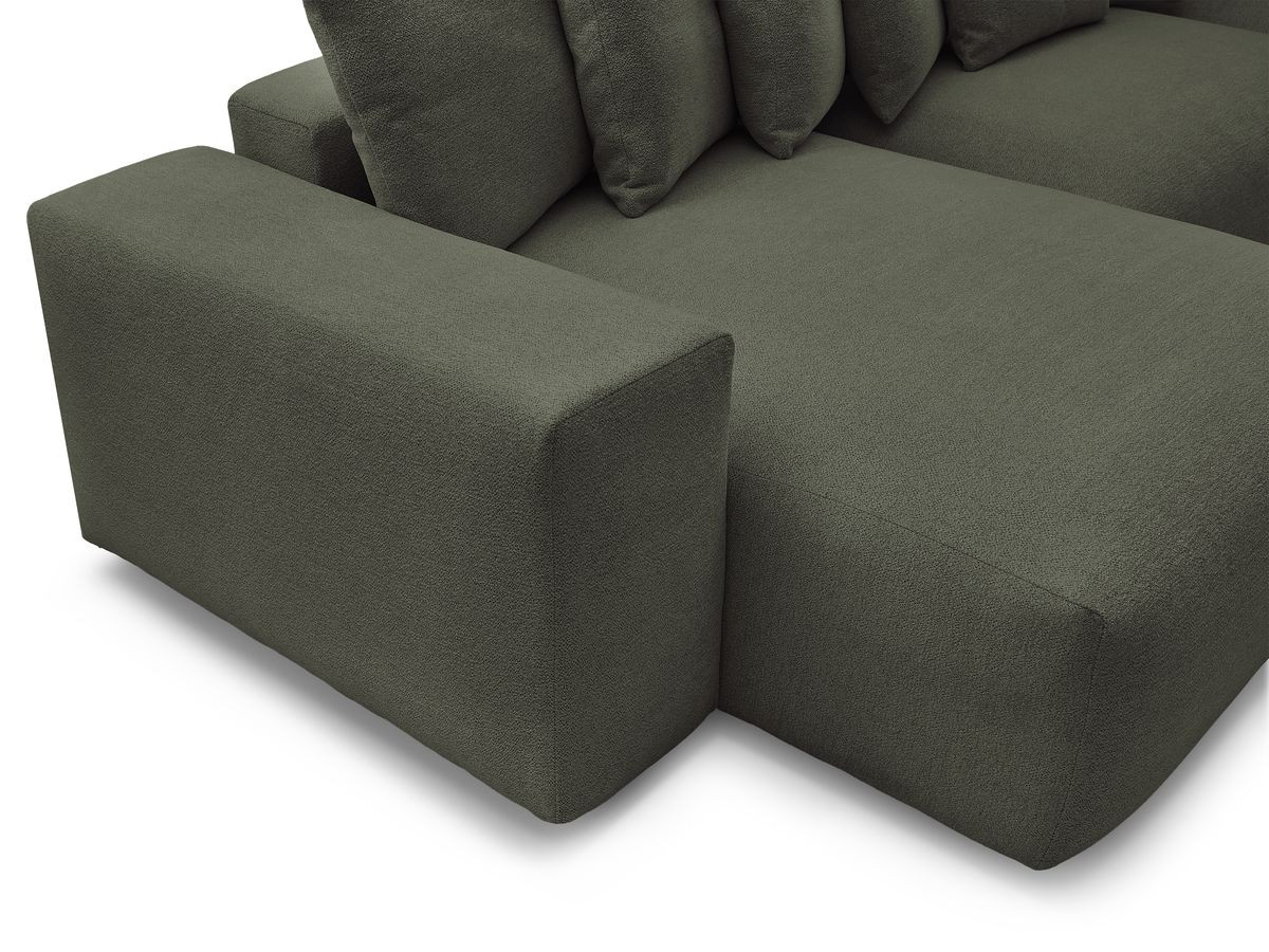 Bobochic Voltaire Wohnlandschaft 420 × 165 cm Melange-Stoff Grün