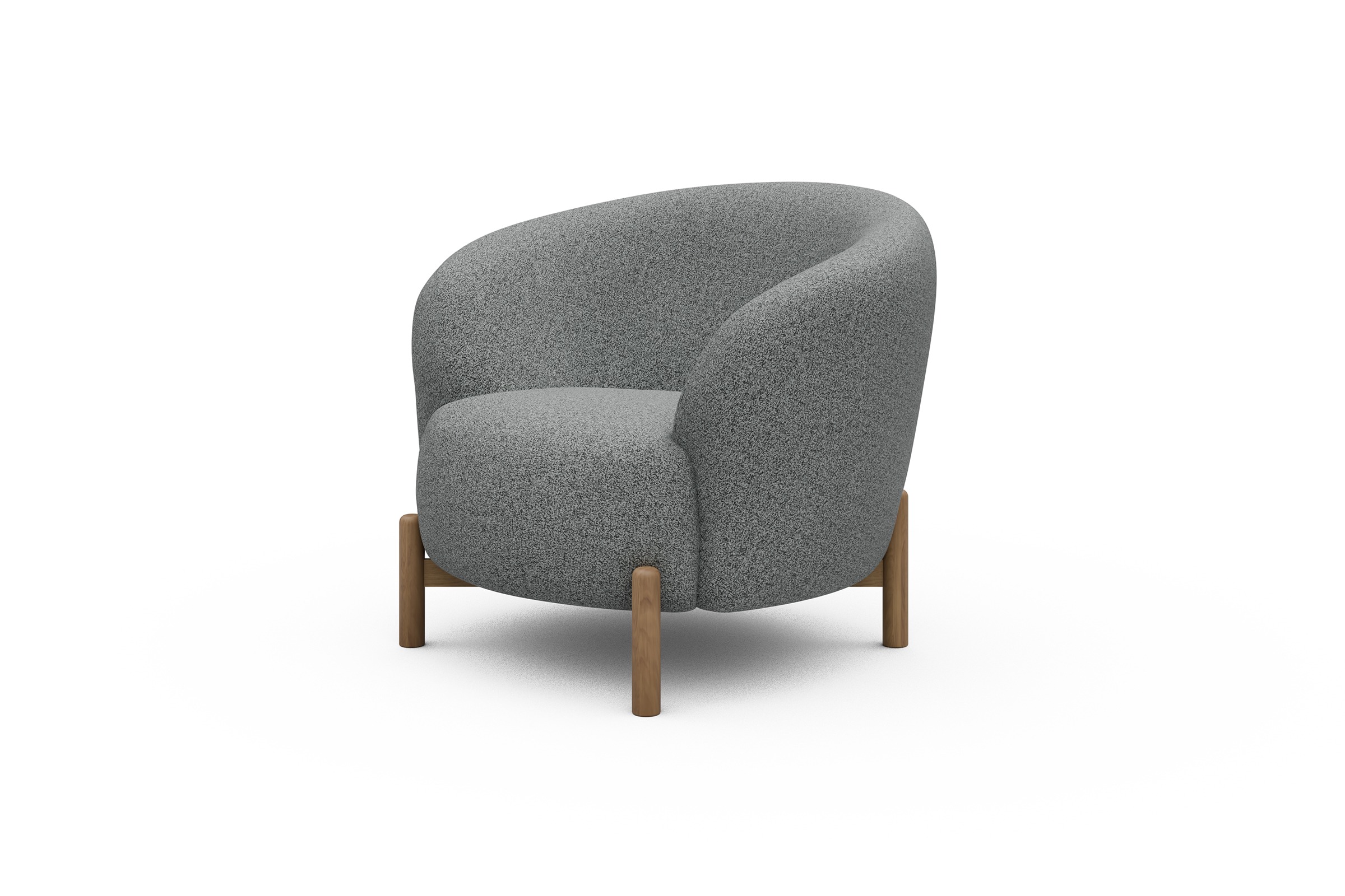 Sessel Ronda Holzbeine Eiche Natur Aivi-Gravet-Grey