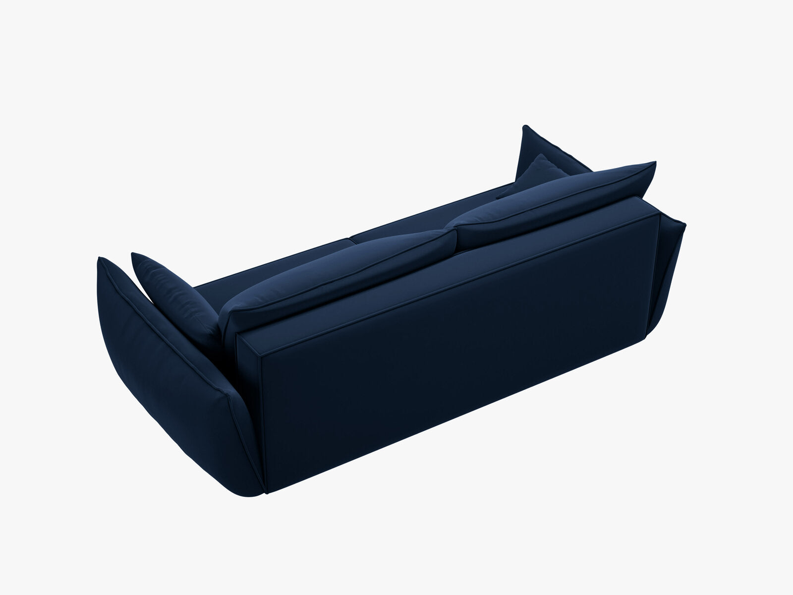 Micadoni Kaelle Schlafsofa 3-Sitzer mit Bettkasten Samt Bluvel Königsblau