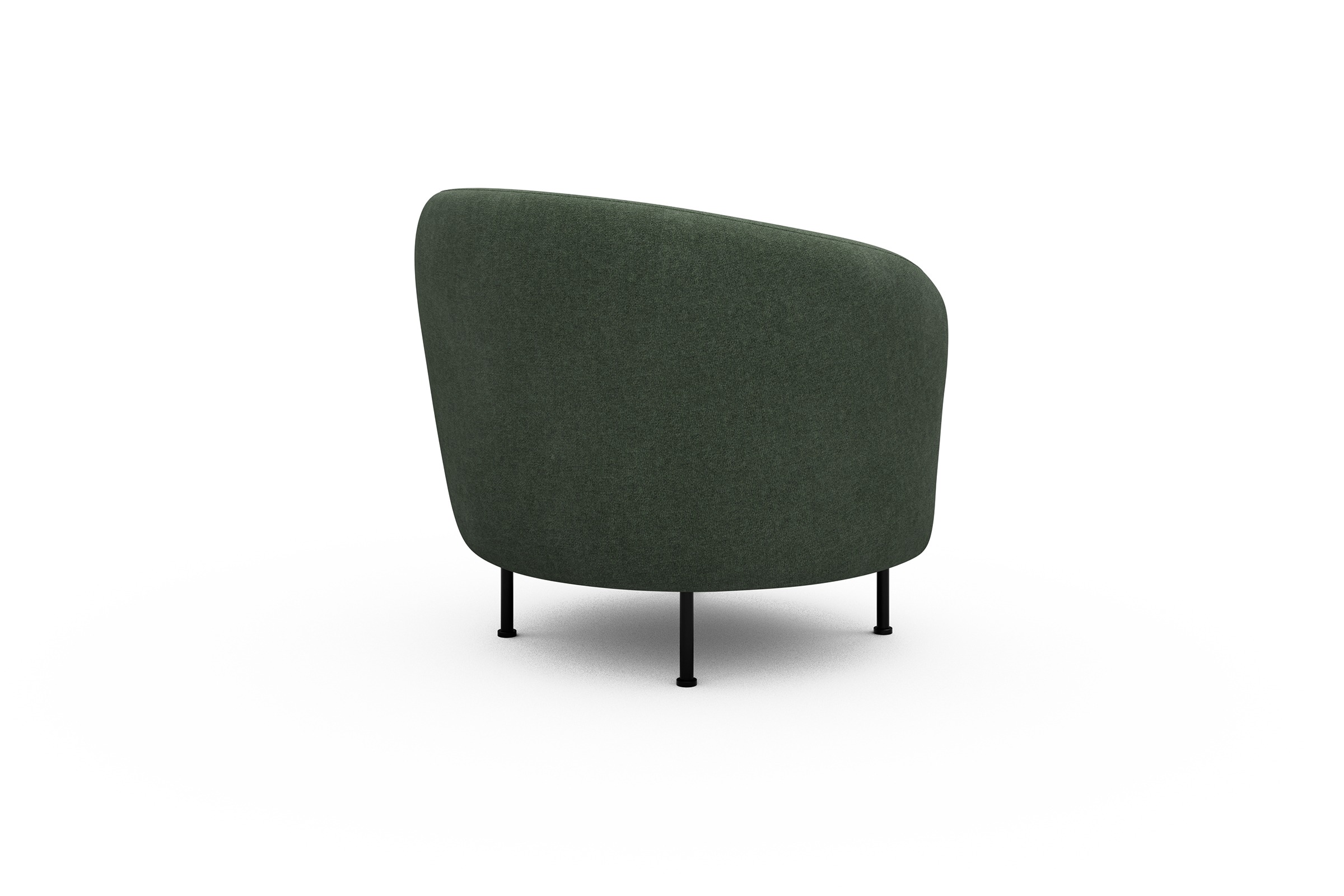 Sessel Ronda Metallbeine Schwarz Casone-Forest-Green
