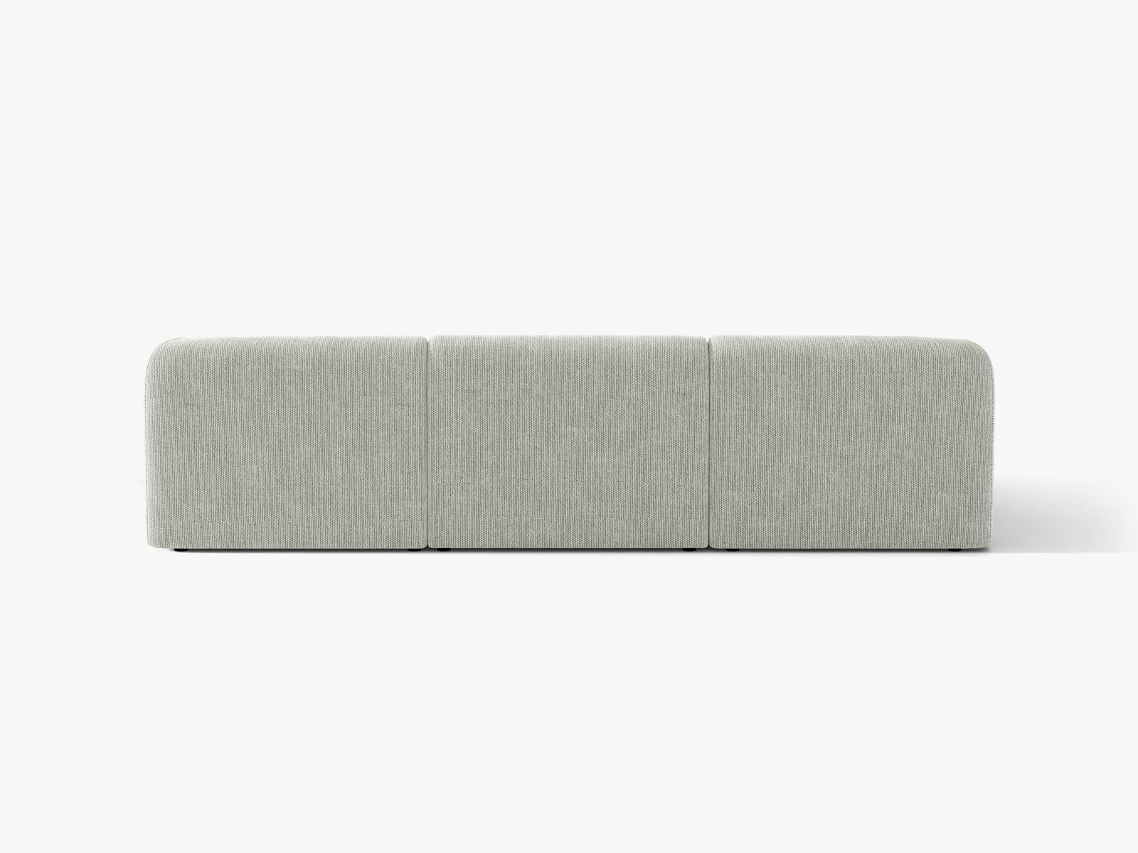 Micadoni Ecksofa Miley 4-Sitzer Links Chenille Eden Silber