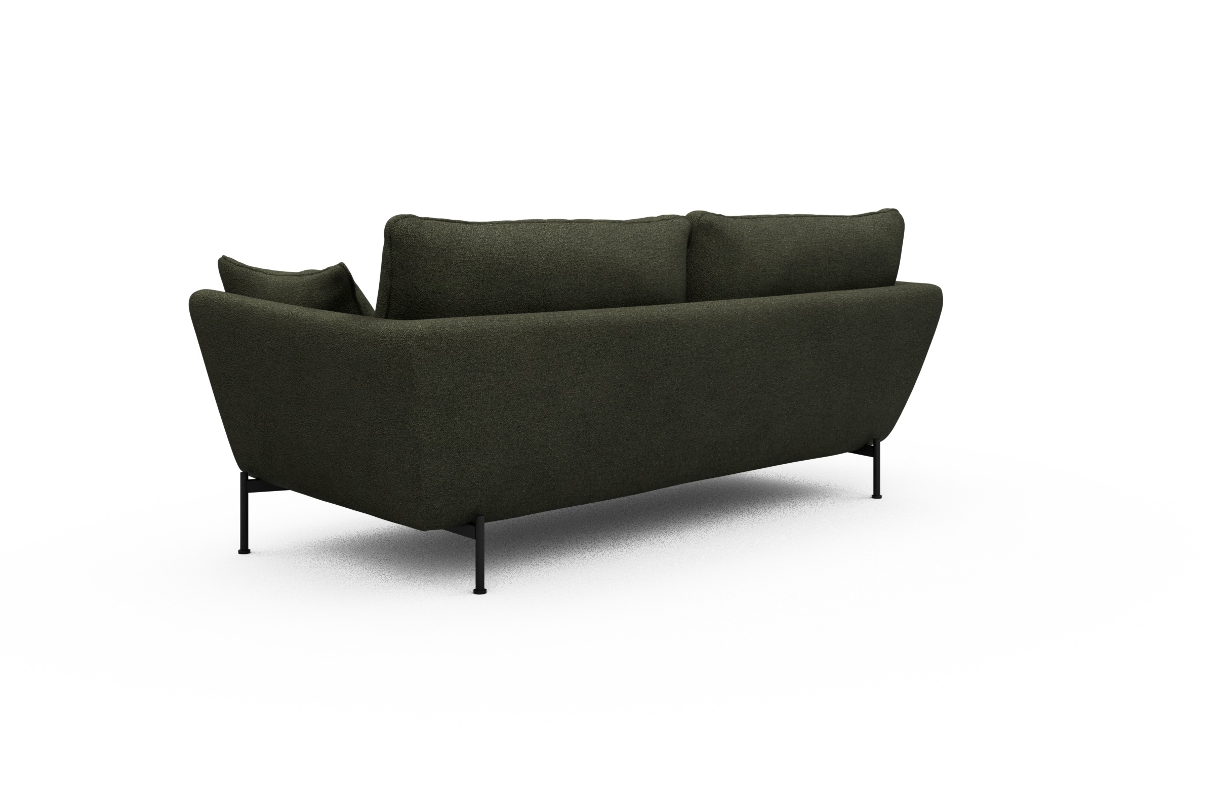 Sofa Anton 3-Sitzer Boucle-Forest-Green