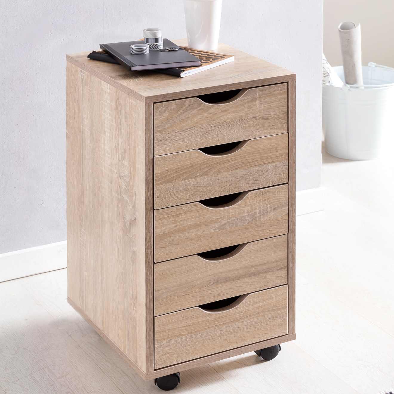 Rollcontainer Dalaro Braun 33 × 38 × 64 cm