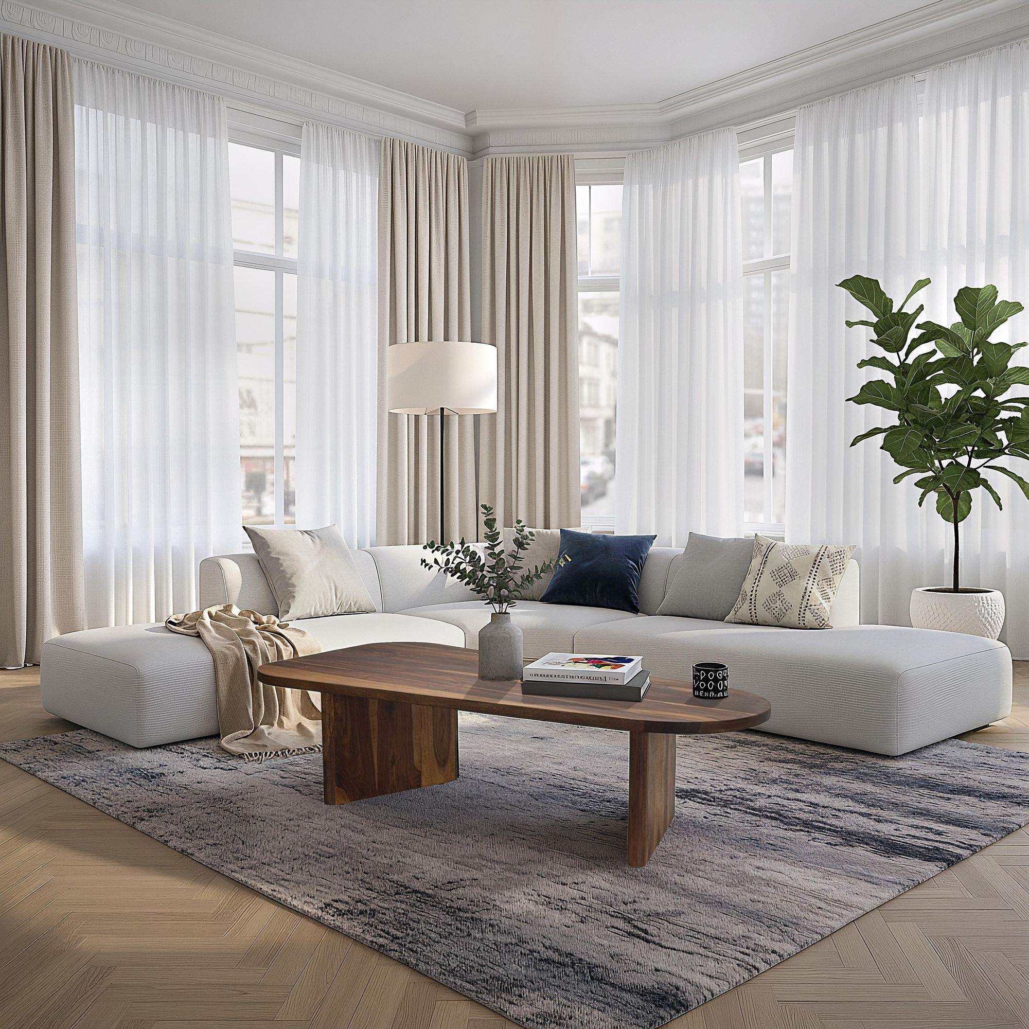 Couchtisch Nordeide Sheesham Massivholz 120 × 60 × 32 cm