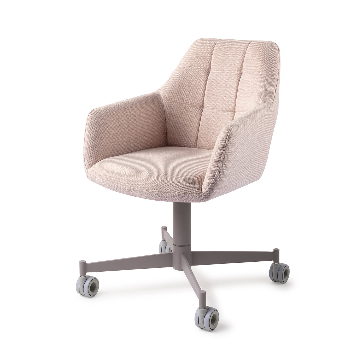 Jesper Home Esszimmerstuhl Noto Petal Pink Caster Grau