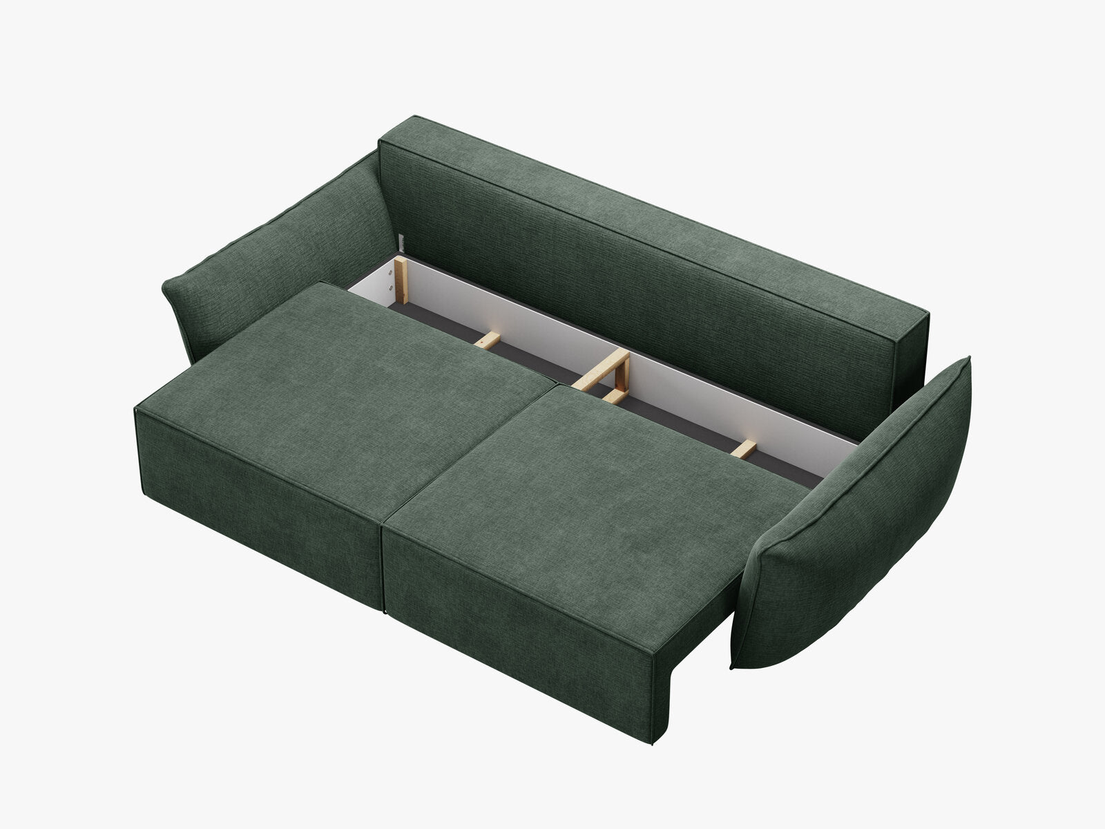 Micadoni Kaelle Sofa Mit Bettfunktion Und Stauraum Chenille Over The Horizon Flaschengrün