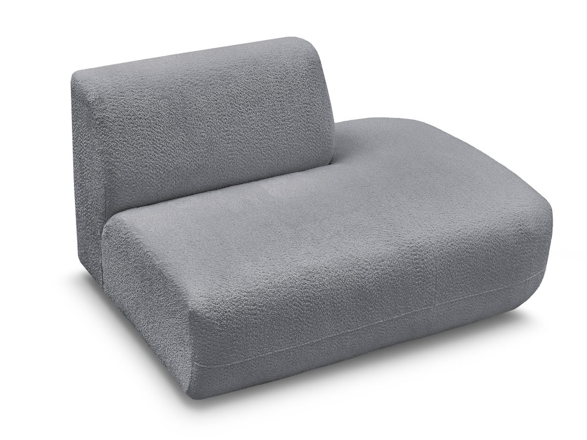 Bobochic Anda Sofamodul 2-Sitzer Chenille Grau Ecke rechts