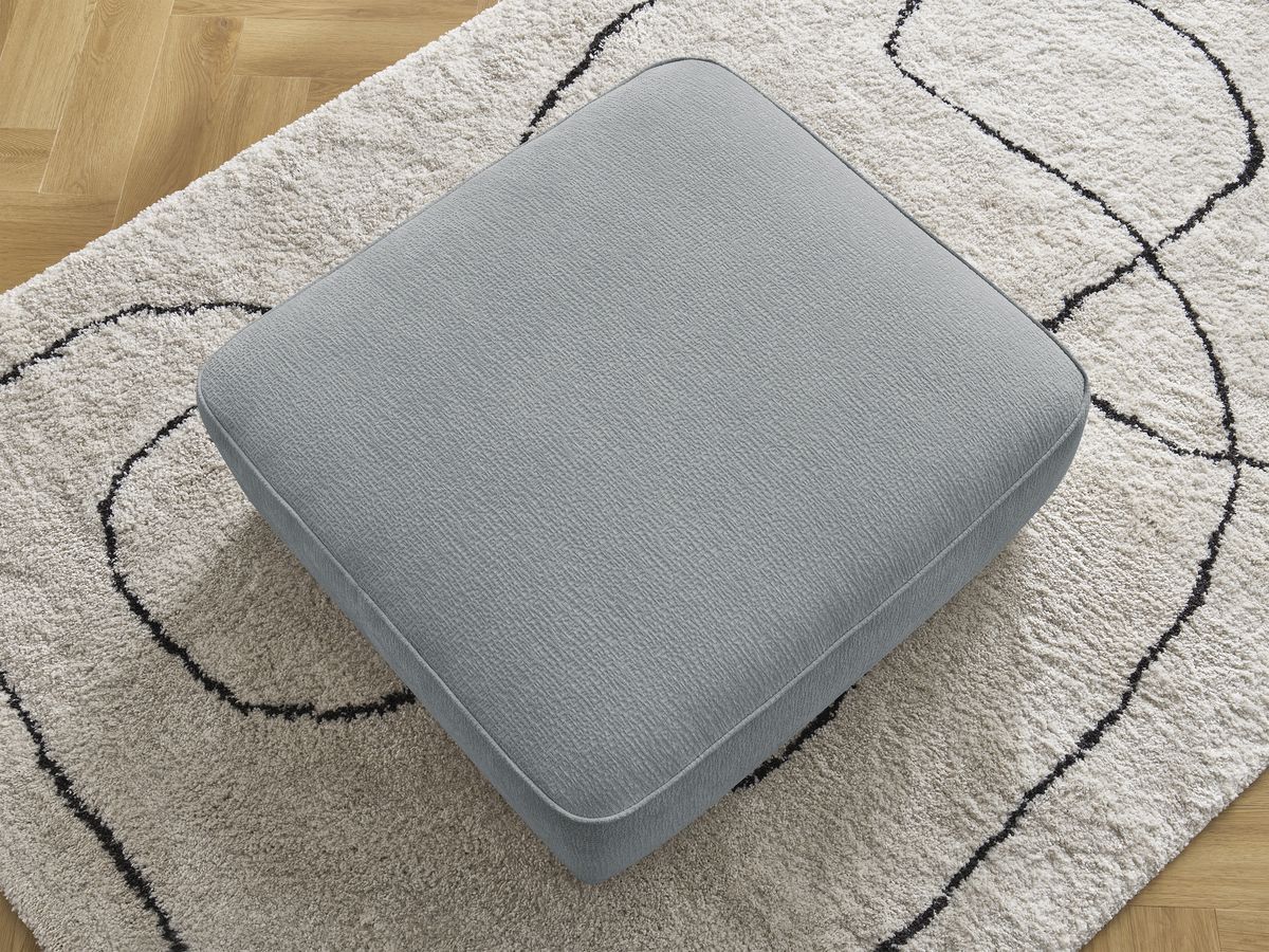 Bobochic Leopold Pouf Strukturstoff Hellgrau
