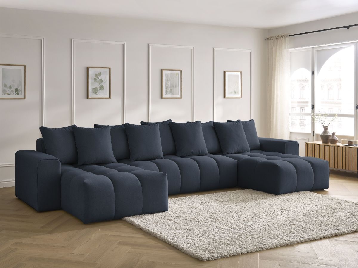 Bobochic Mont-blanc Wohnlandschaft Melange-Stoff Dunkelblau
