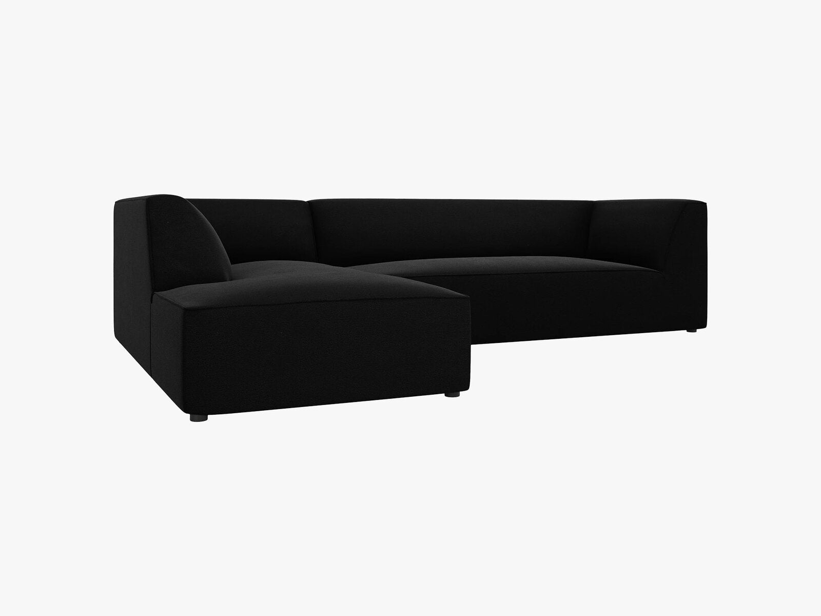 Micadoni 4-Sitzer Modular Sofa Ruby Links Samt Salvador Schwarz