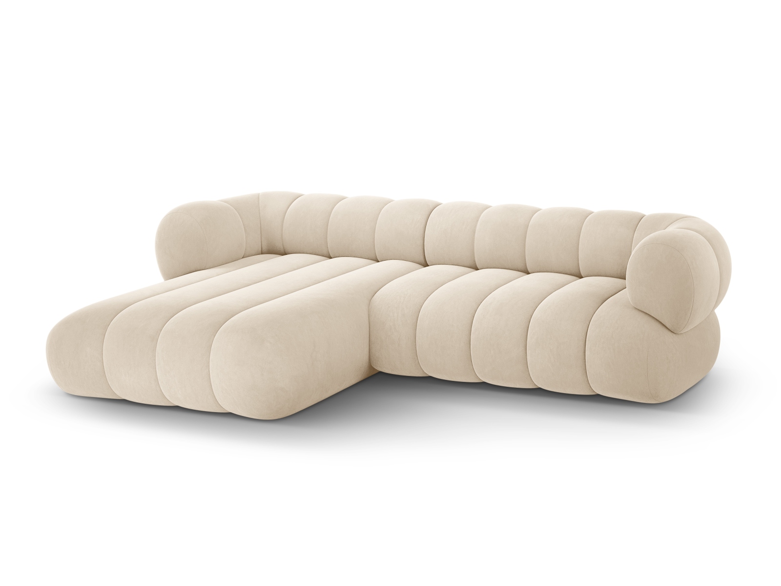 Cosmopolitan Design Ecksofa Koge 5-Sitzer Samt Vogue Helles Beige Links