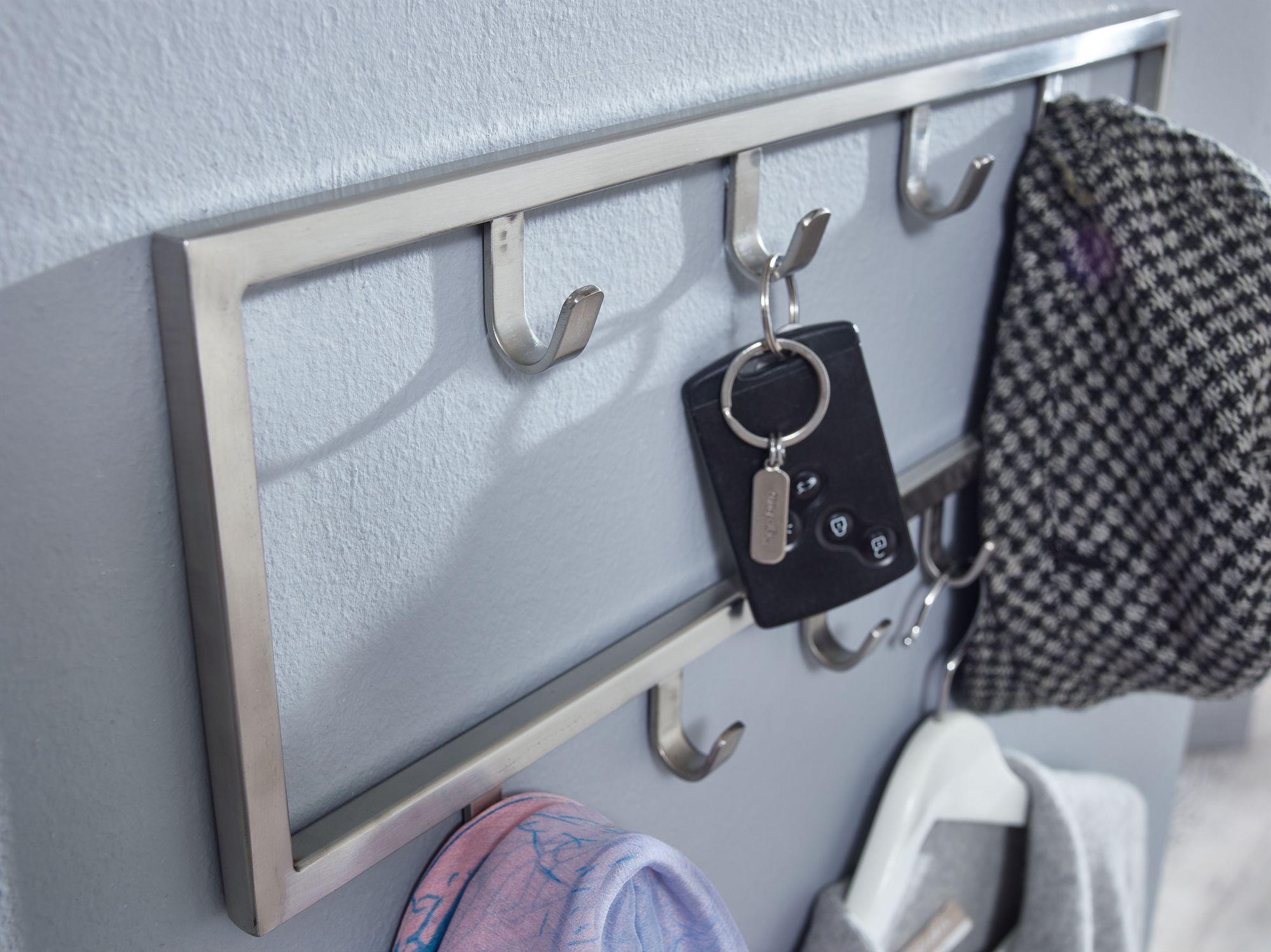 Wandgarderobe Gardabaer Metall Silber 50 × 4 × 20 cm