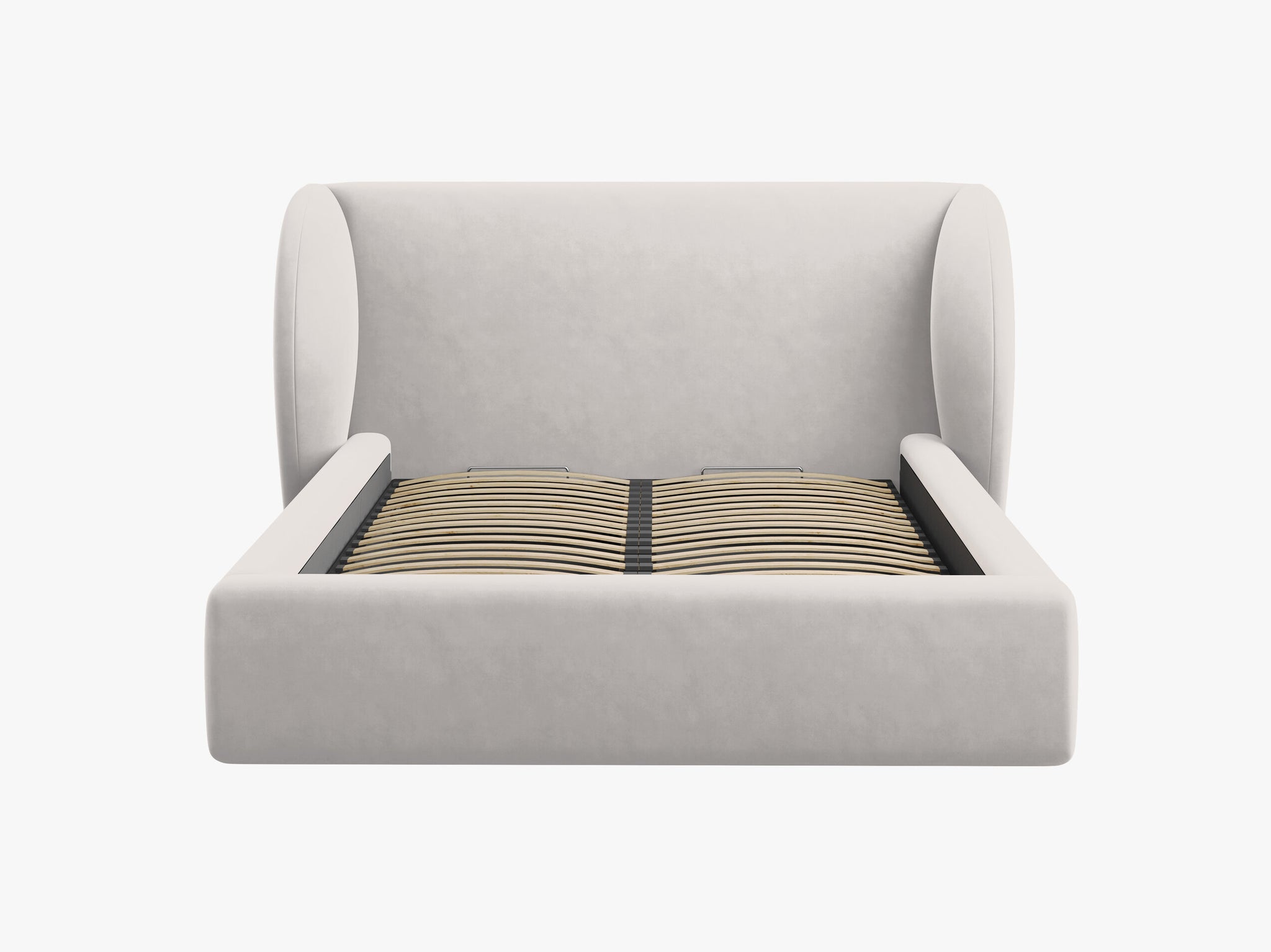 Micadoni Polsterbett Miley Samt Bluvel Silber 160x200