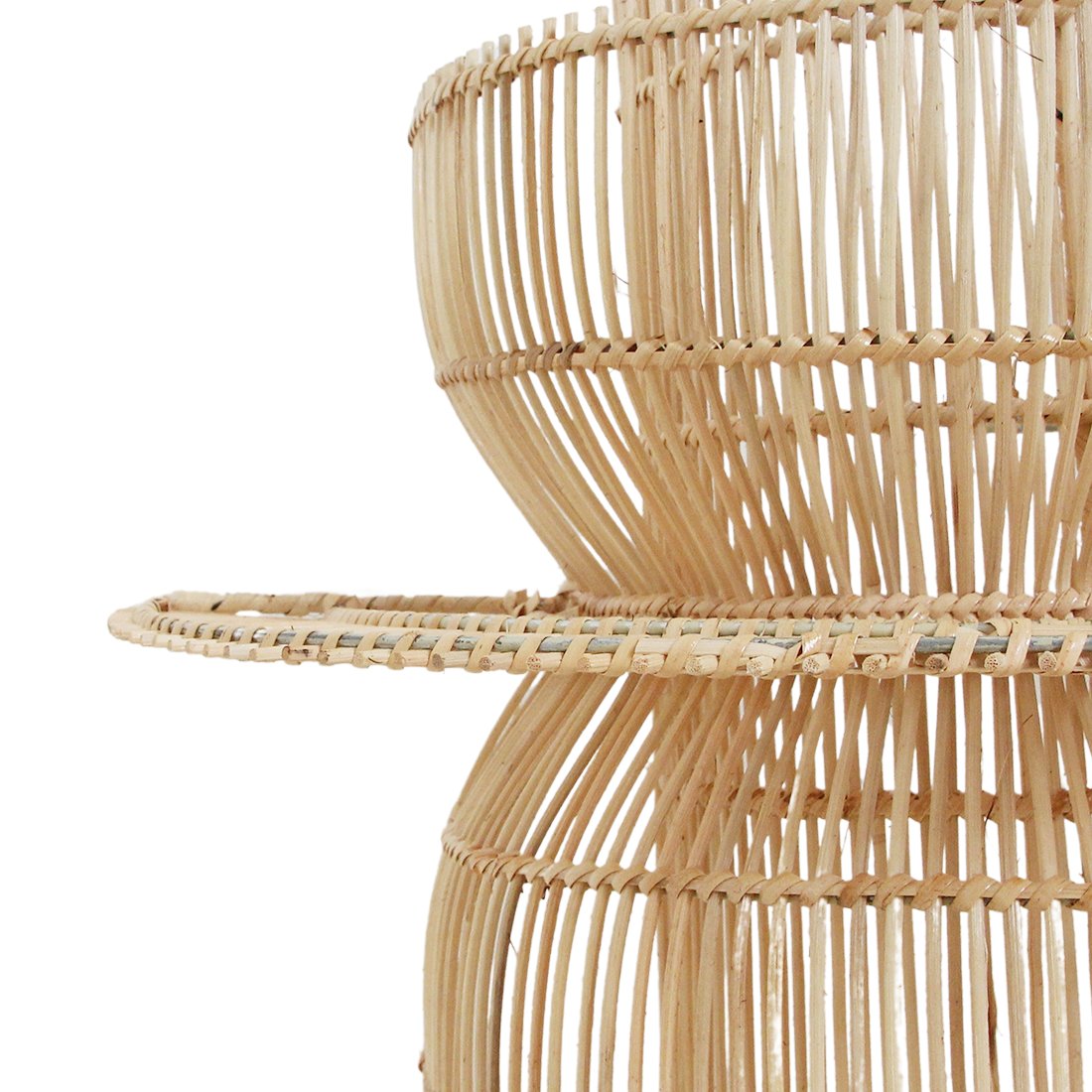 Raw Materials Wandleuchte Rattan asymmetrisch