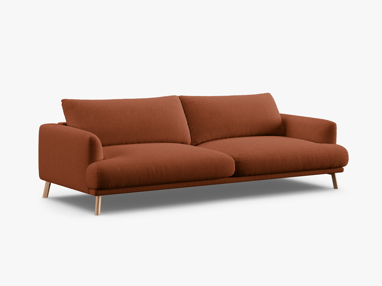 Micadoni Sofa Naomi 4-Sitzer Strukturierter Stoff Liberty Ziegel