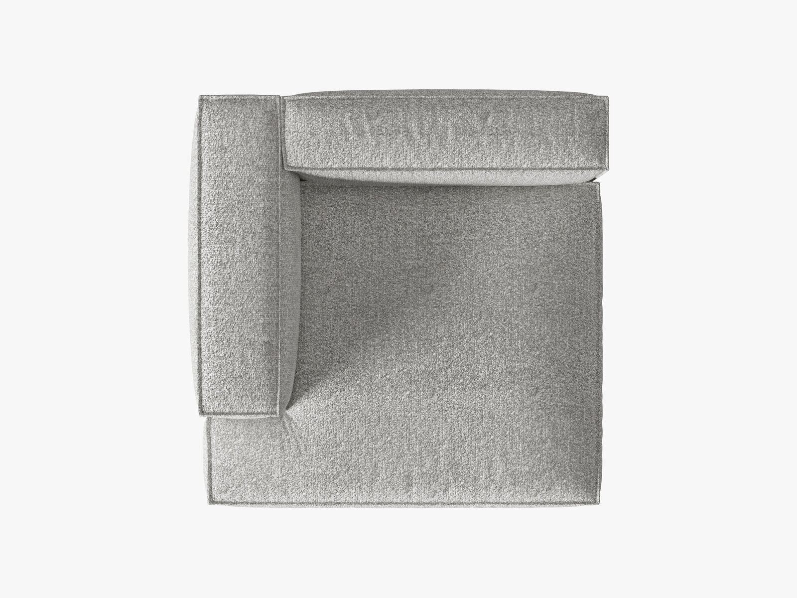 Micadoni Recamiere Nuria Groß 1-Sitzer Links Boucle Silber