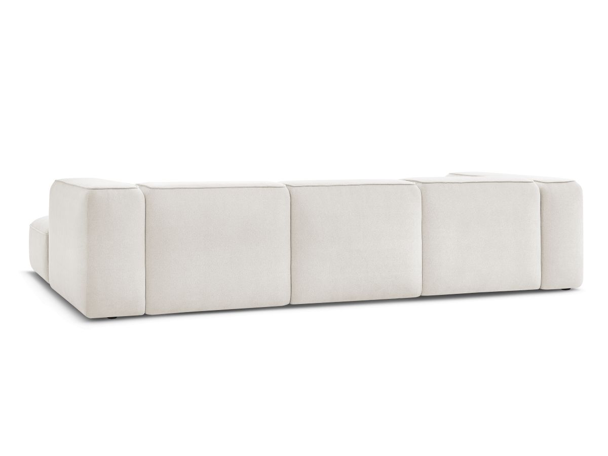 Bobochic Zephyr Wohnlandschaft mit Pouf Strukturstoff Weiß