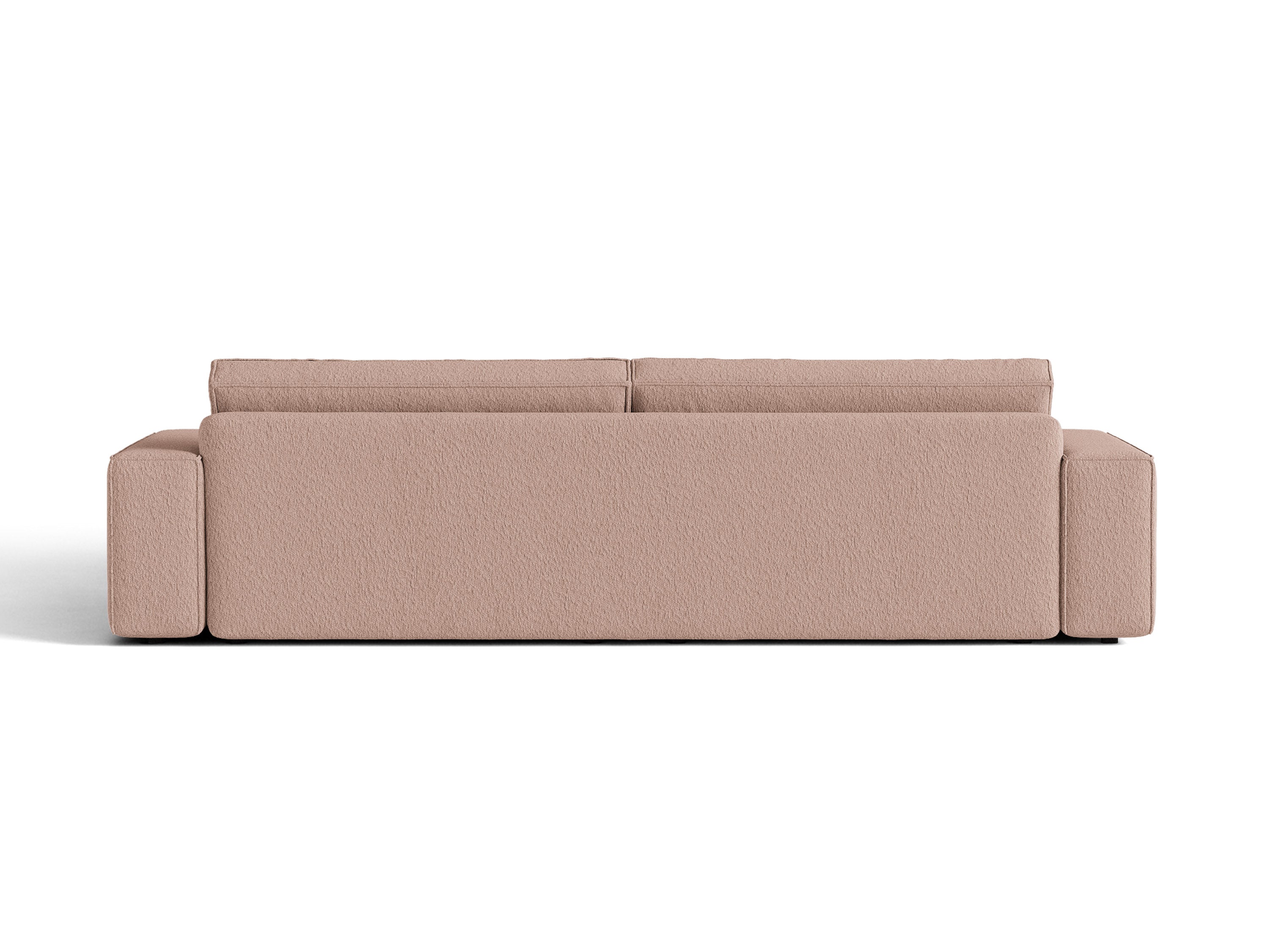 Micadoni Schlafsofa Jodie 3-Sitzer Boucle Baloo Puderrosa