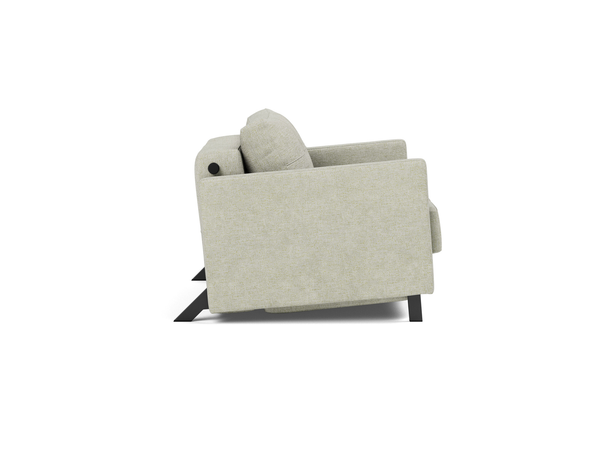 Schlafsessel Cubed 90 mit Armlehnen Flachgewebe Avella 280-Sand
