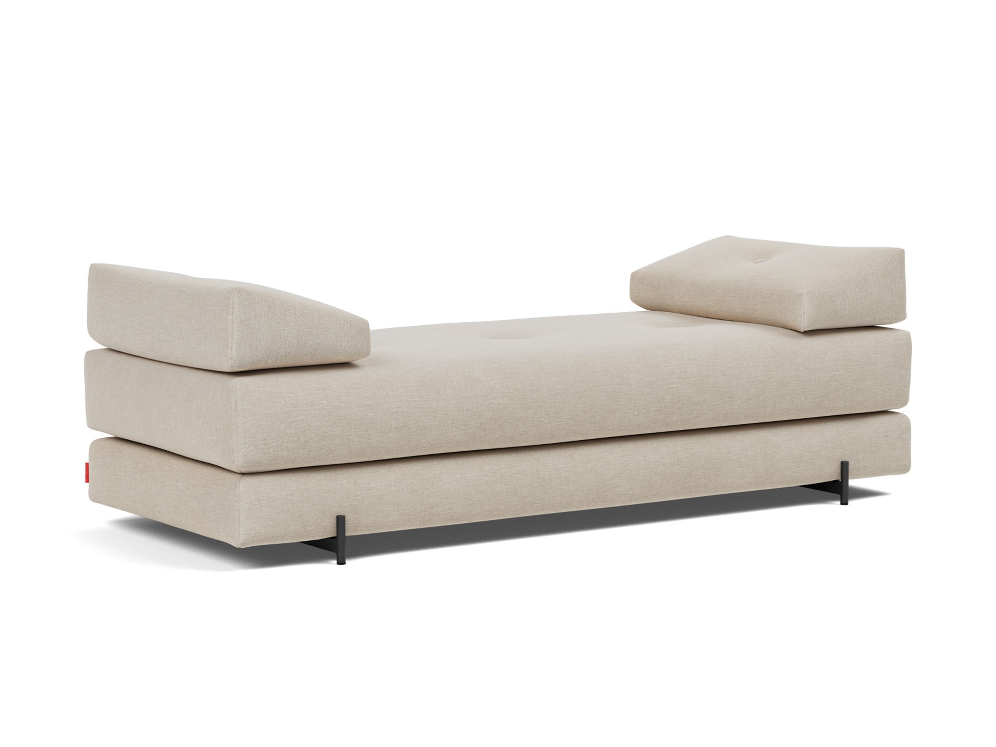 Tagesbett Sigmund Flachgewebe Phobos 586-Latte Beine Indu schwarz