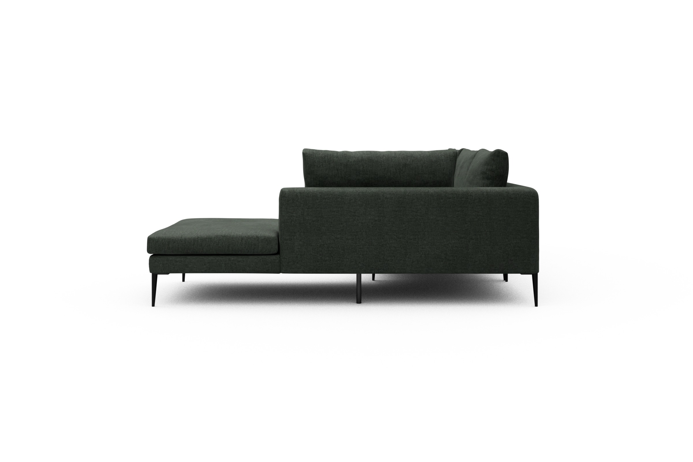 Ecksofa Paul Relax-Ecke links mit 3-Sitzer Aivi-Pine-Green