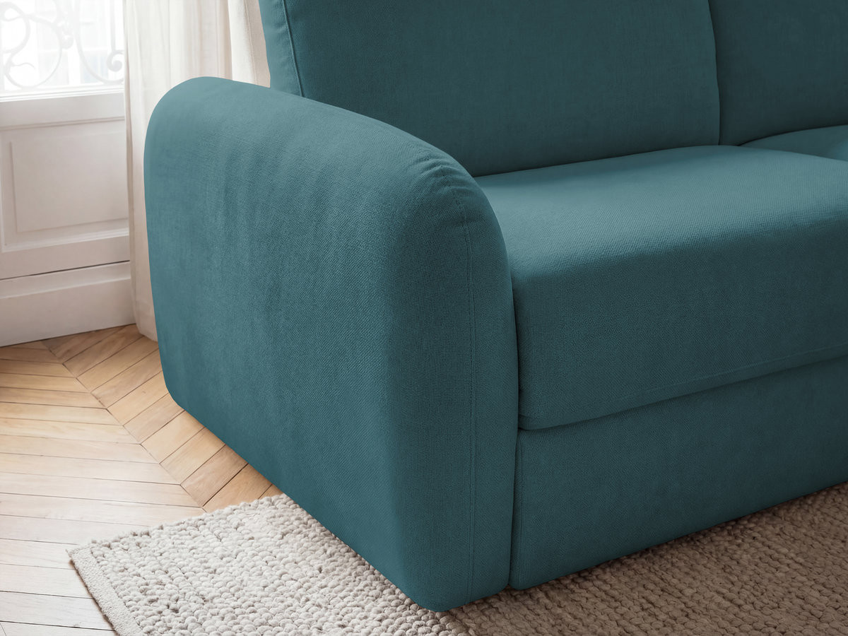 Bobochic Kenan Schlafsofa 3-Sitzer Stoff Dunkelblau, Liegefläche 160 × 196 cm