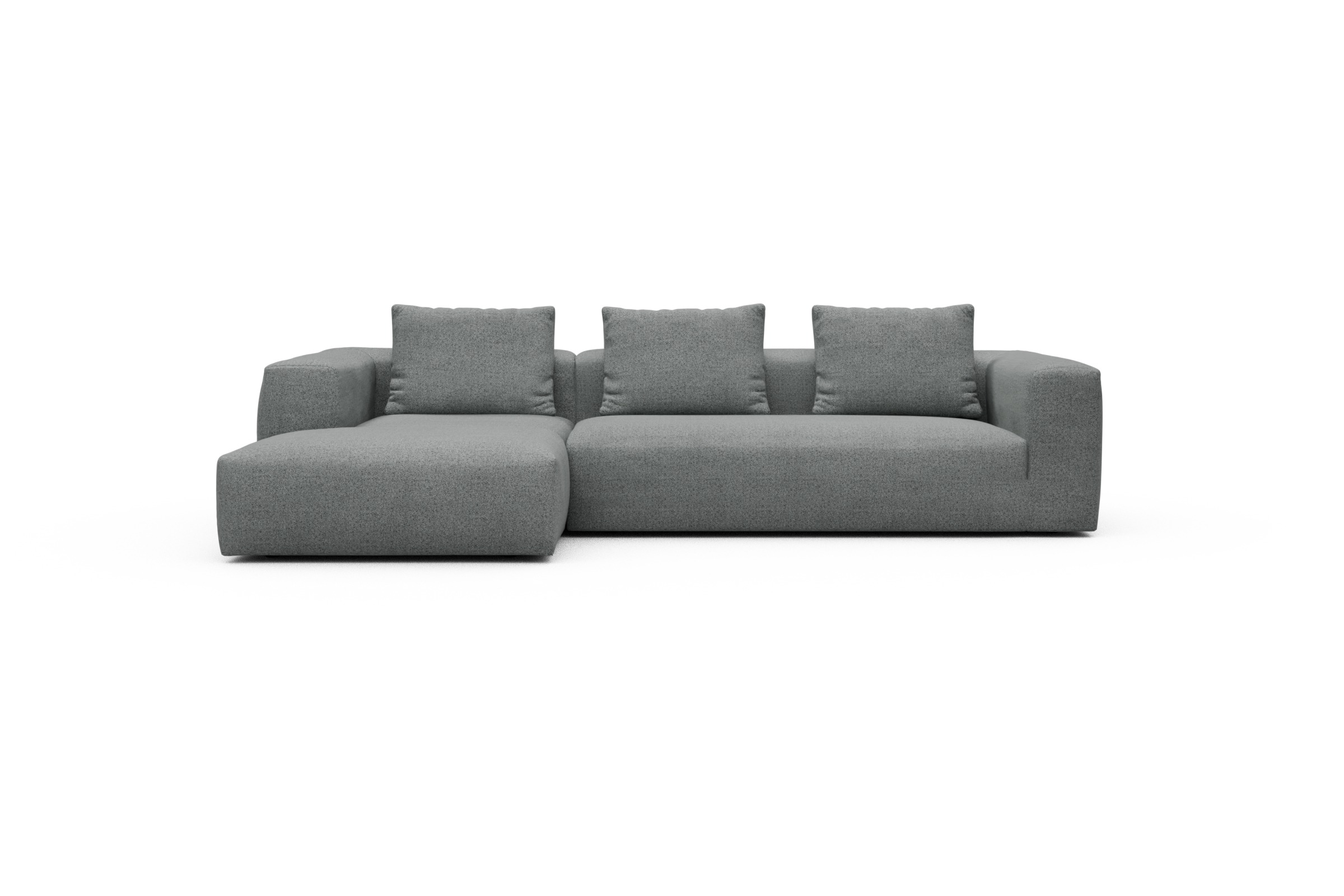 Skandi Home Ecksofa Fred Chaiselongue links mit 2,5-Sitzer Aivi-Gravet-Grey moebelfaktor