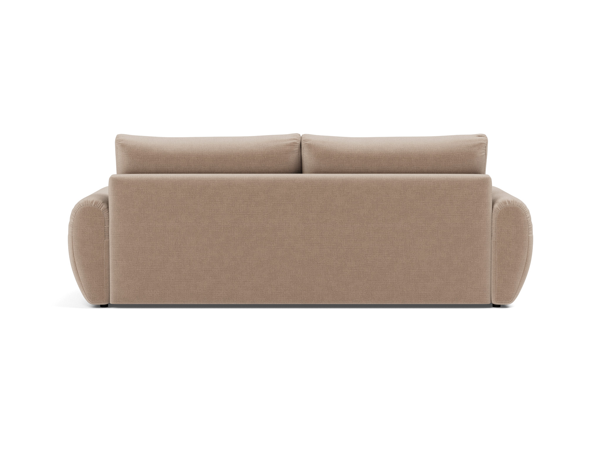 Schlafsofa Norum mit Curve-Armlehnen Chenille Esina 417-Mocha