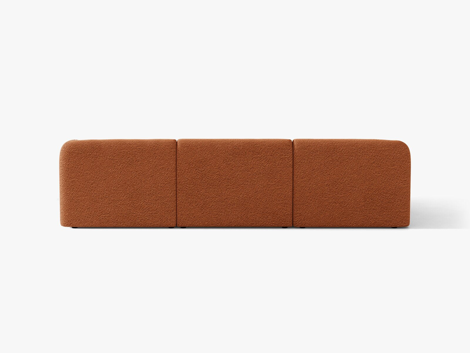 Micadoni Ecksofa Miley 4-Sitzer Boucle Baloo Terrakotta Links