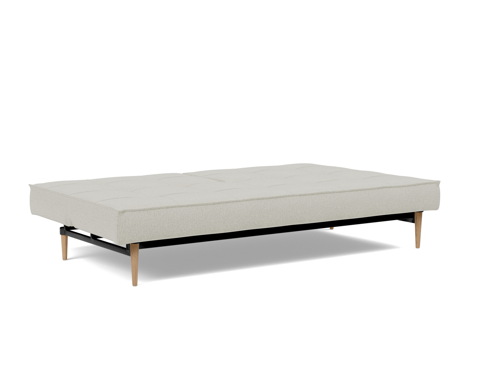 Schlafsofa Splitback Flachgewebe Mixed Dance 527-Natural Beine Styletto Eiche hell