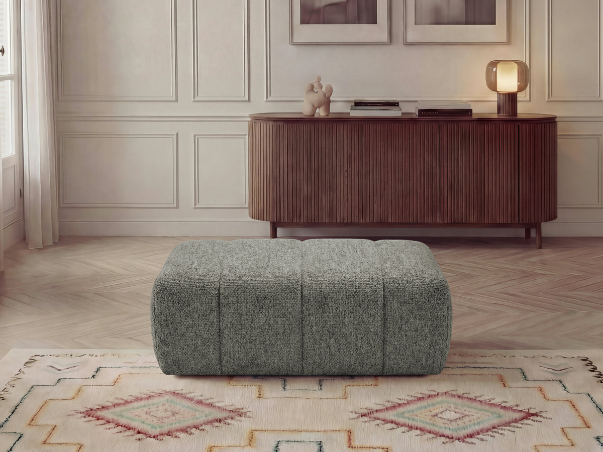 Bobochic Nesty Pouf Melange-Stoff Dunkelgrau