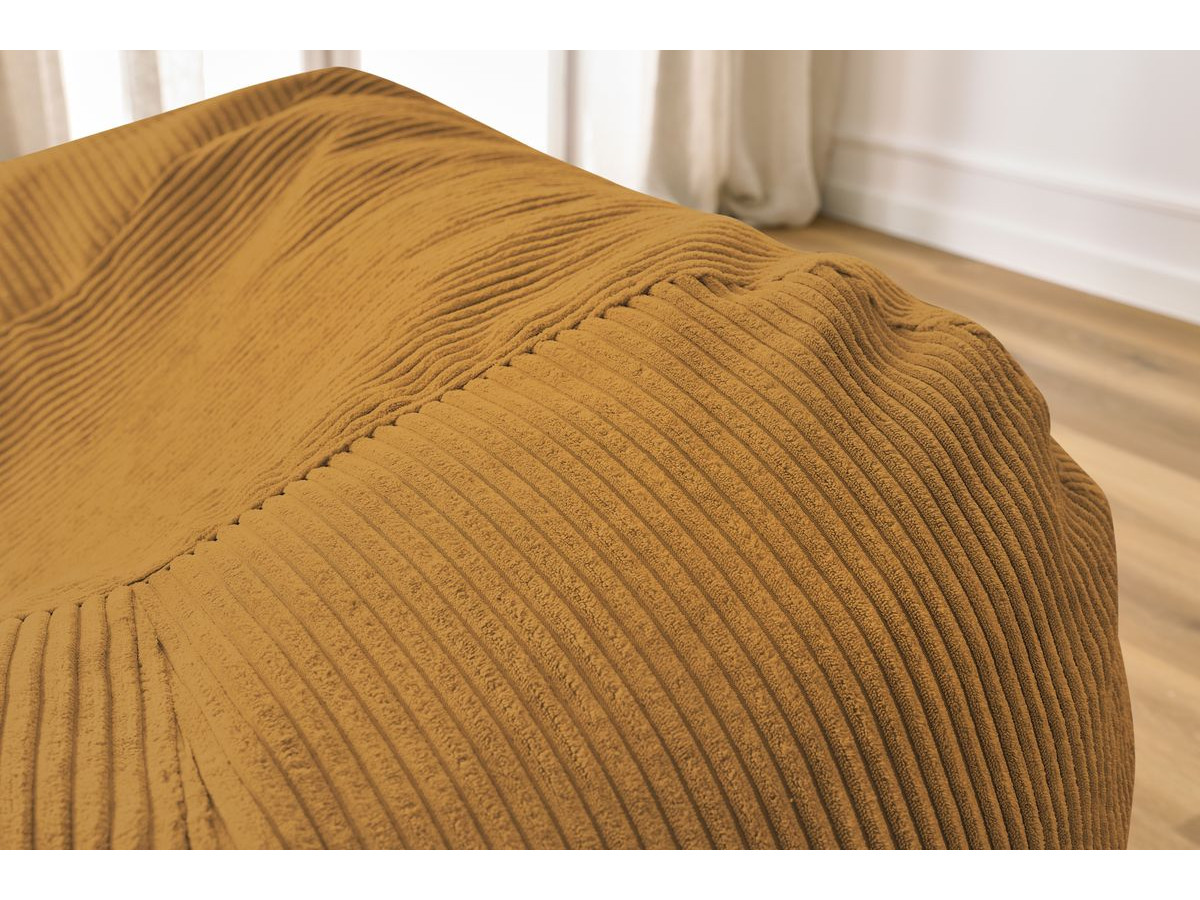 Bobochic Voltaire Pouf 120 × 70 cm Cordsamt Gelb