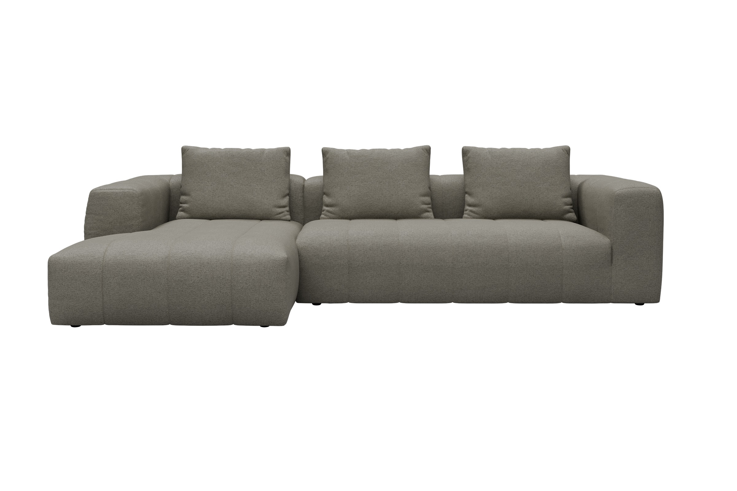 Hugo 2,5-Sitzer Armlehne rechts mit Chaiselongue Denari-Warm-Grey moebelfaktor