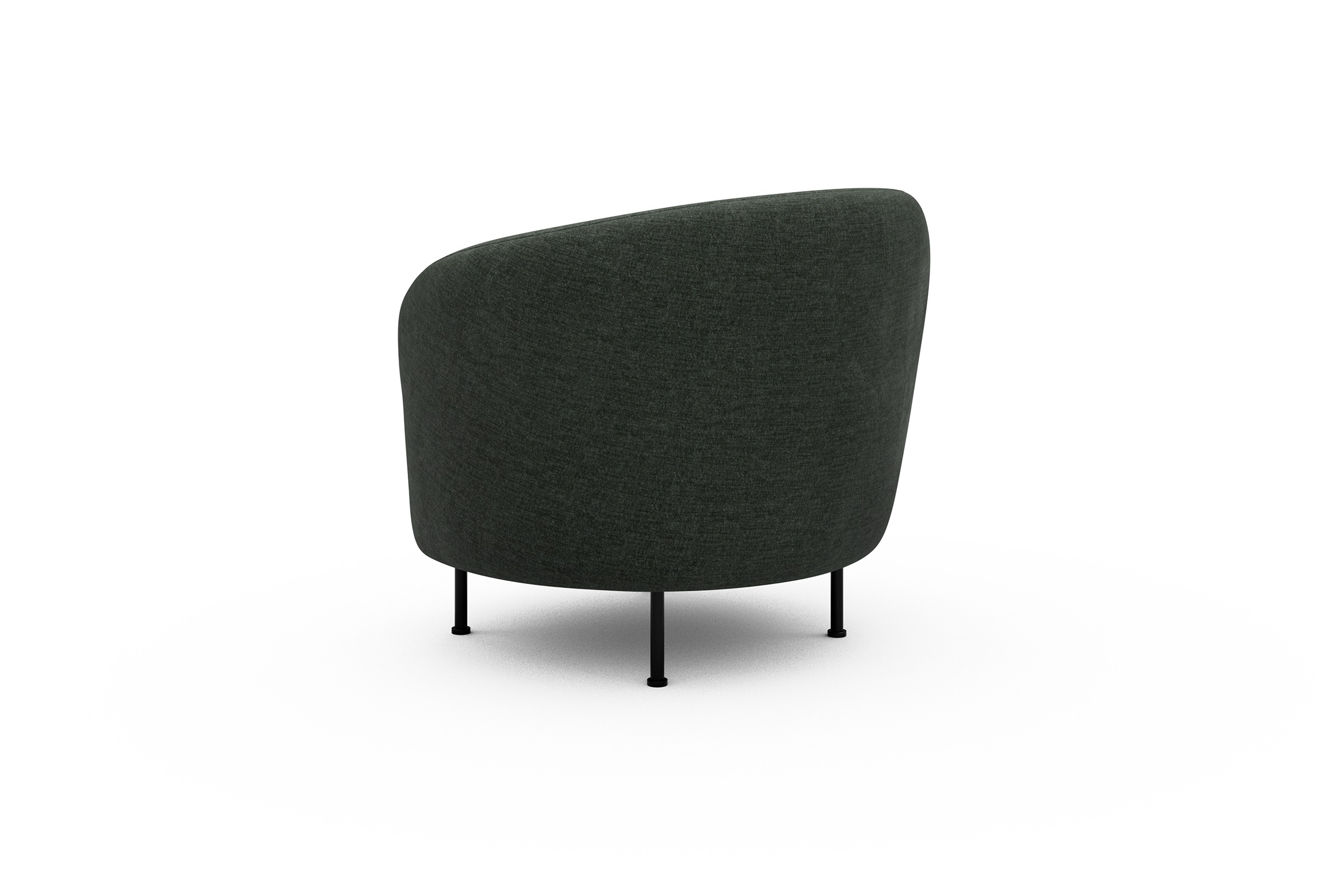 Sessel Ronda Metallbeine Schwarz Aivi-Pine-Green