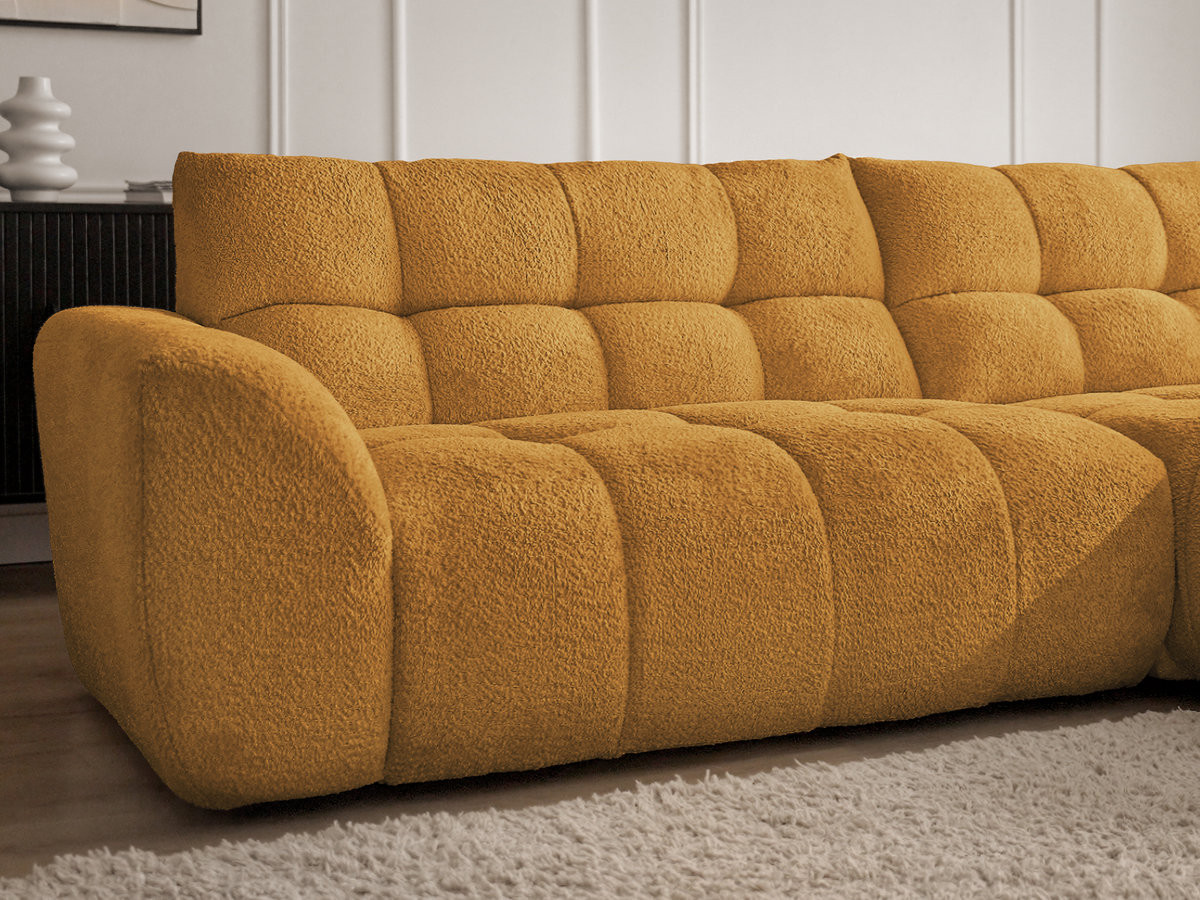 Bobochic Jaya Ecksofa Chenille Gelb Ecke rechts