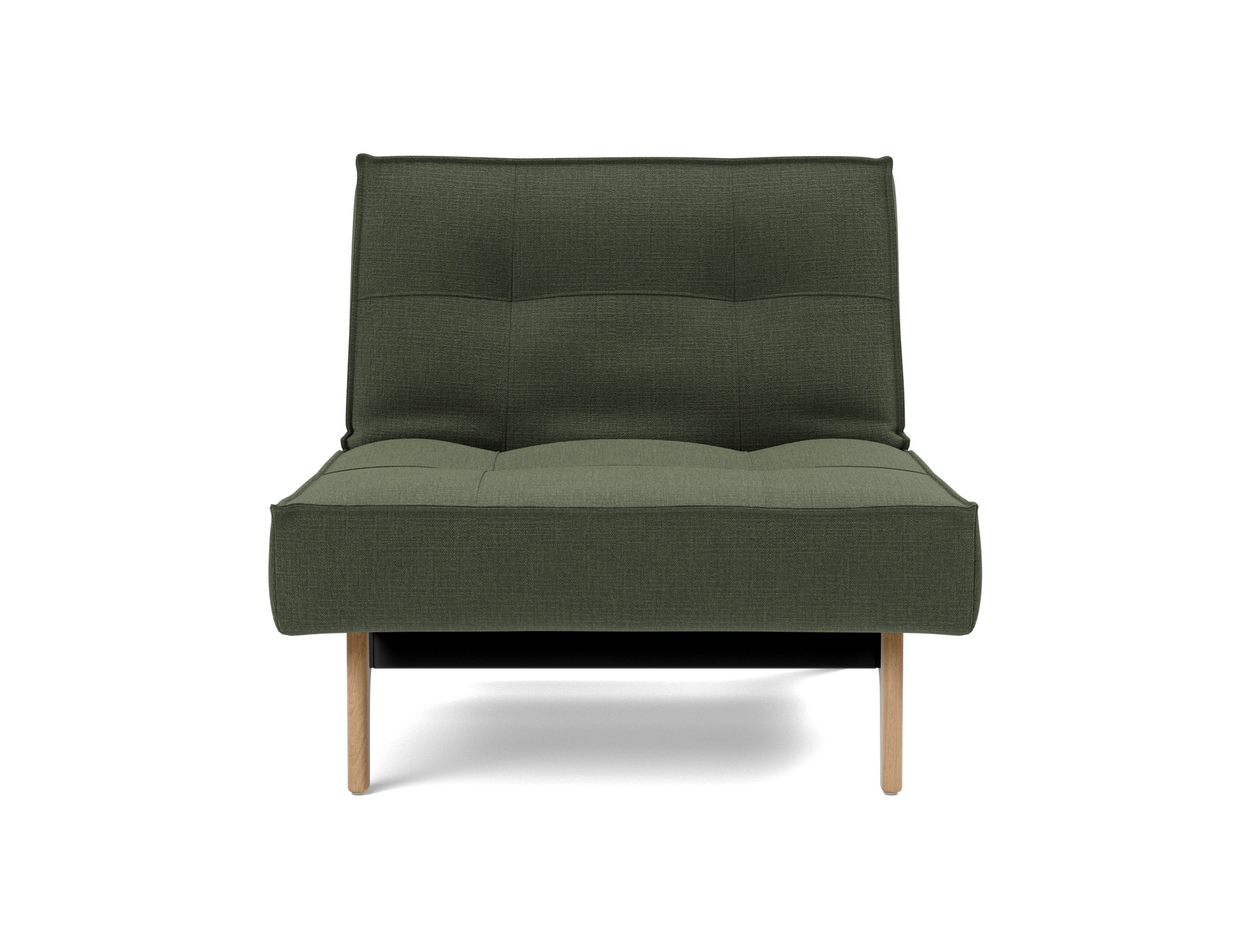 Sessel Splitback Chenille Esina 413-Olive-Green Beine Eiche
