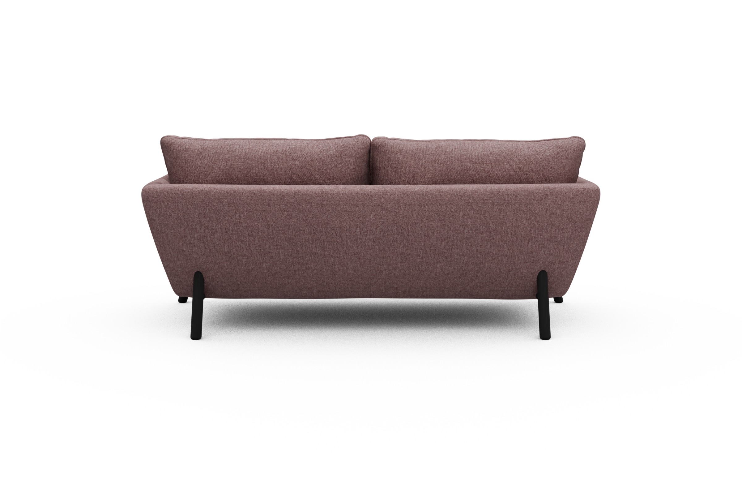 Sofa Emil 2-Sitzer Beinfarbe Eiche Schwarz Sama-Flamingo