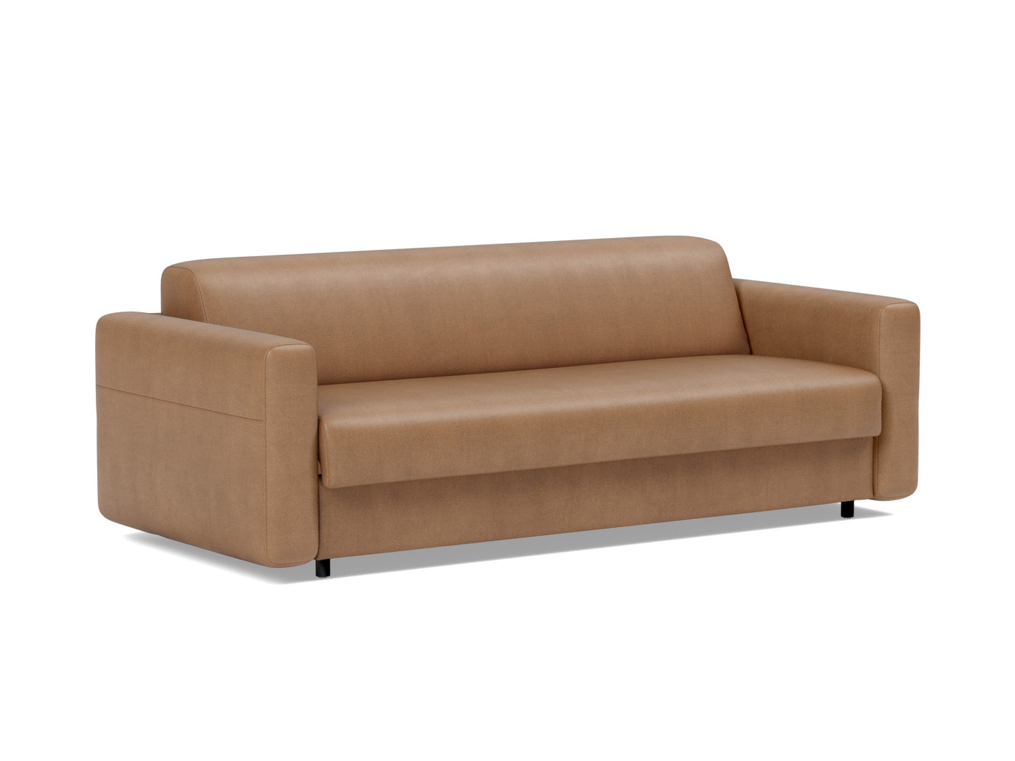 Schlafsofa Killian mit Taschenfederkernmatratze 160 Lederoptik Faunal 551-Brown