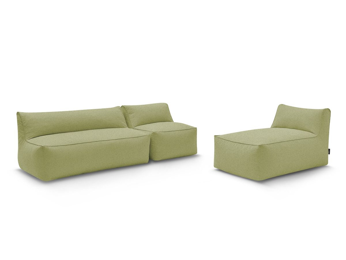 Bobochic Riviera Pouf 320 × 135 cm Stoff Grün