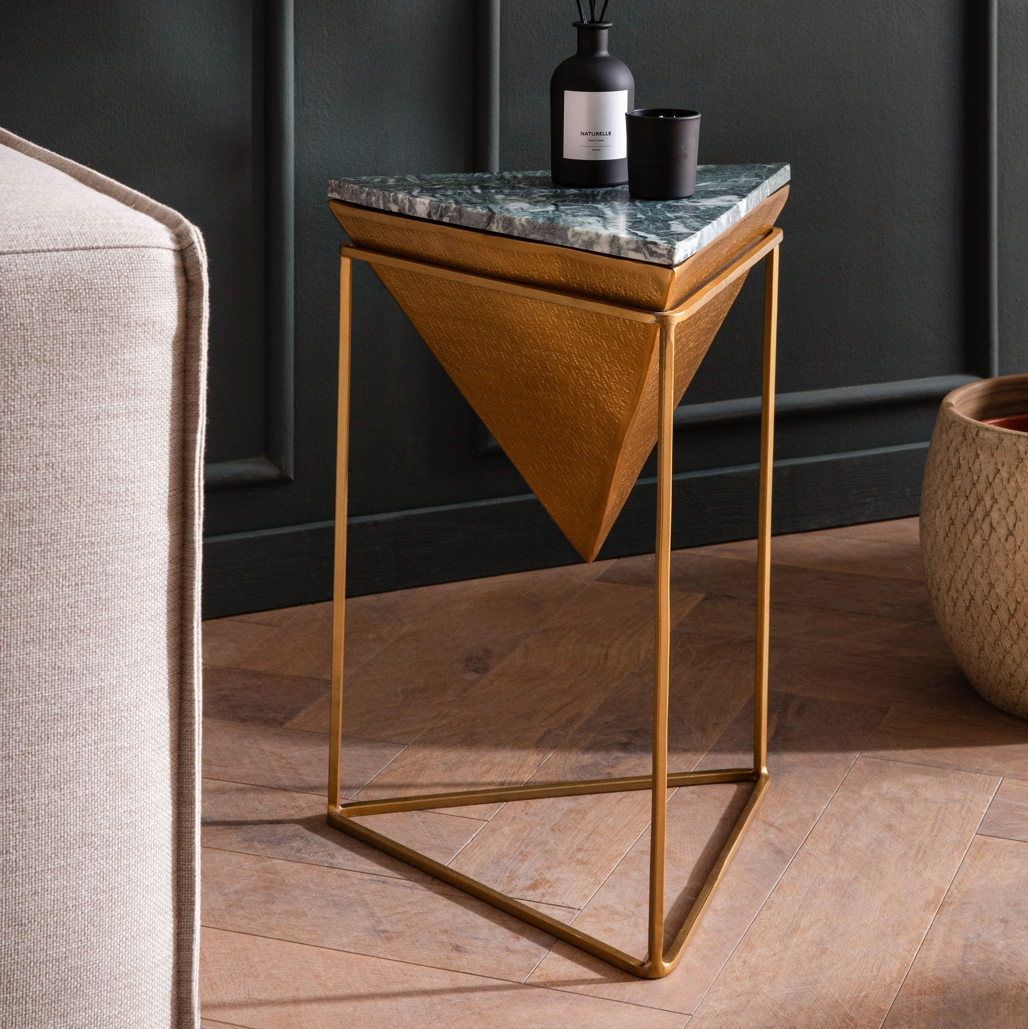 Beistelltisch Rosendal Marmor Gold
