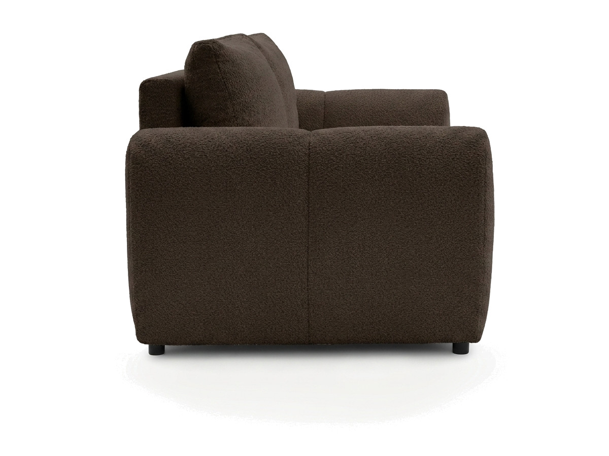 Bobochic Fuji Schlafsofa 3-Sitzer Bouclé-Stoff Braun