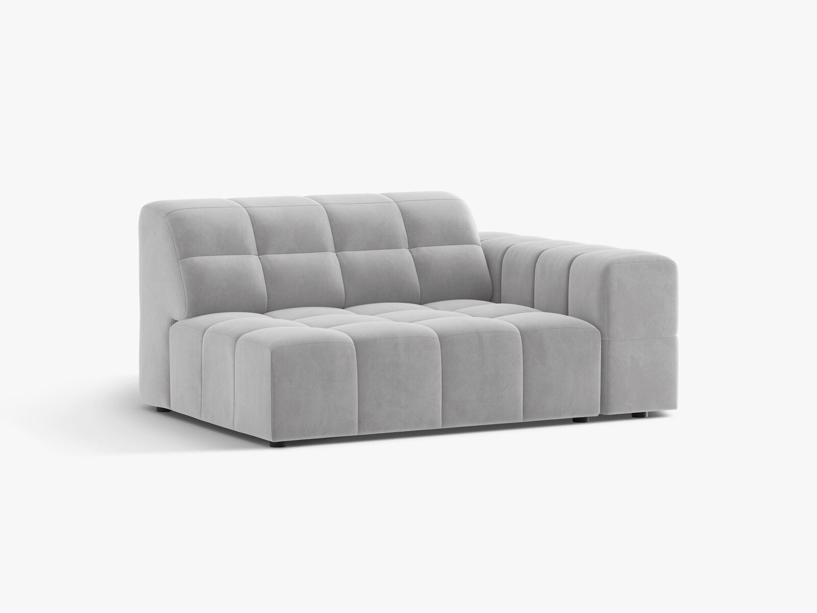 Micadoni Jennifer Sofamodul XL Rechts Samt Bluvel Silber