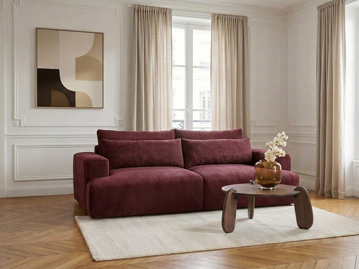 Bobochic Twiny Sofa 3-Sitzer Stoff Rot