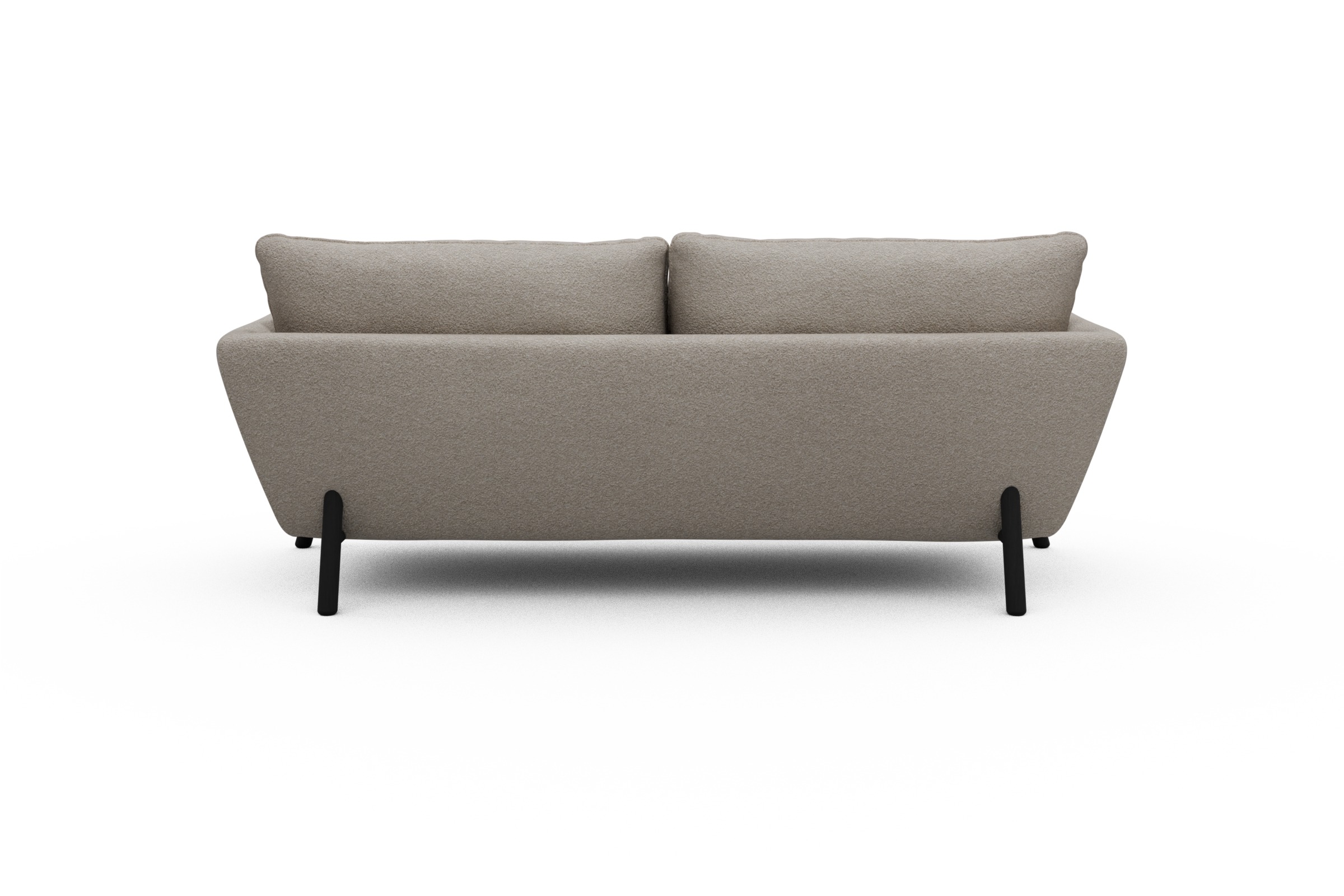 Sofa Emil 3-Sitzer Beinfarbe Eiche Schwarz Aivi-Lace-Beige