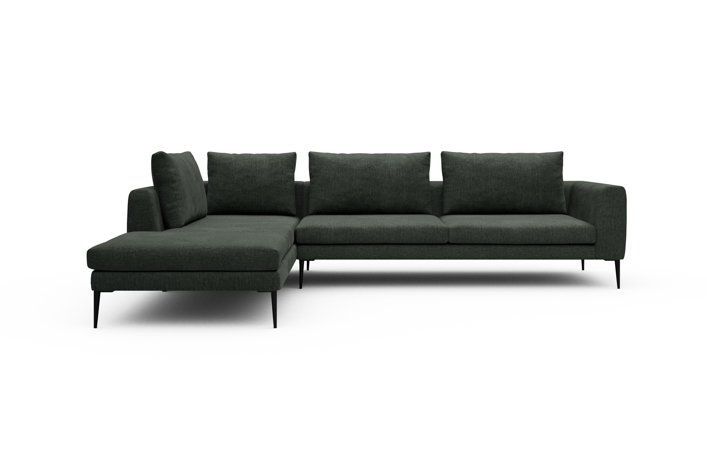 Skandi Home Ecksofa Paul Relax-Ecke rechts mit 3-Sitzer Aivi-Pine-Green moebelfaktor