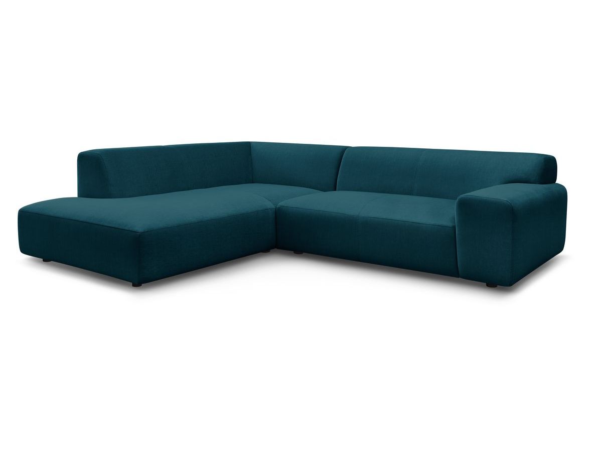 Bobochic Lavena Ecksofa 272 × 220 cm Samt Dunkelblau Ecke links