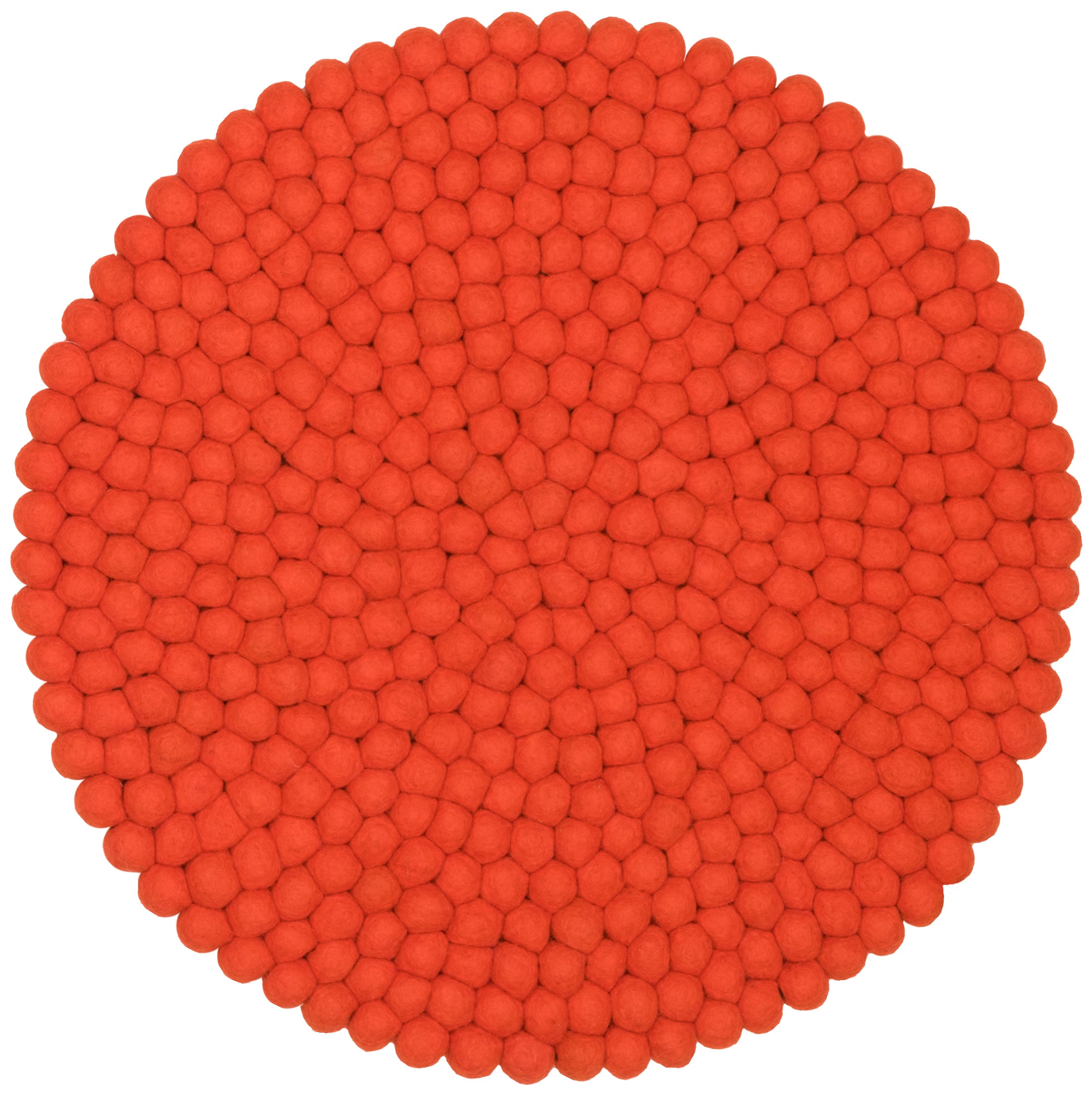 myfelt Mats Filzkugel-Sitzauflage Rotorange Ø 36 cm