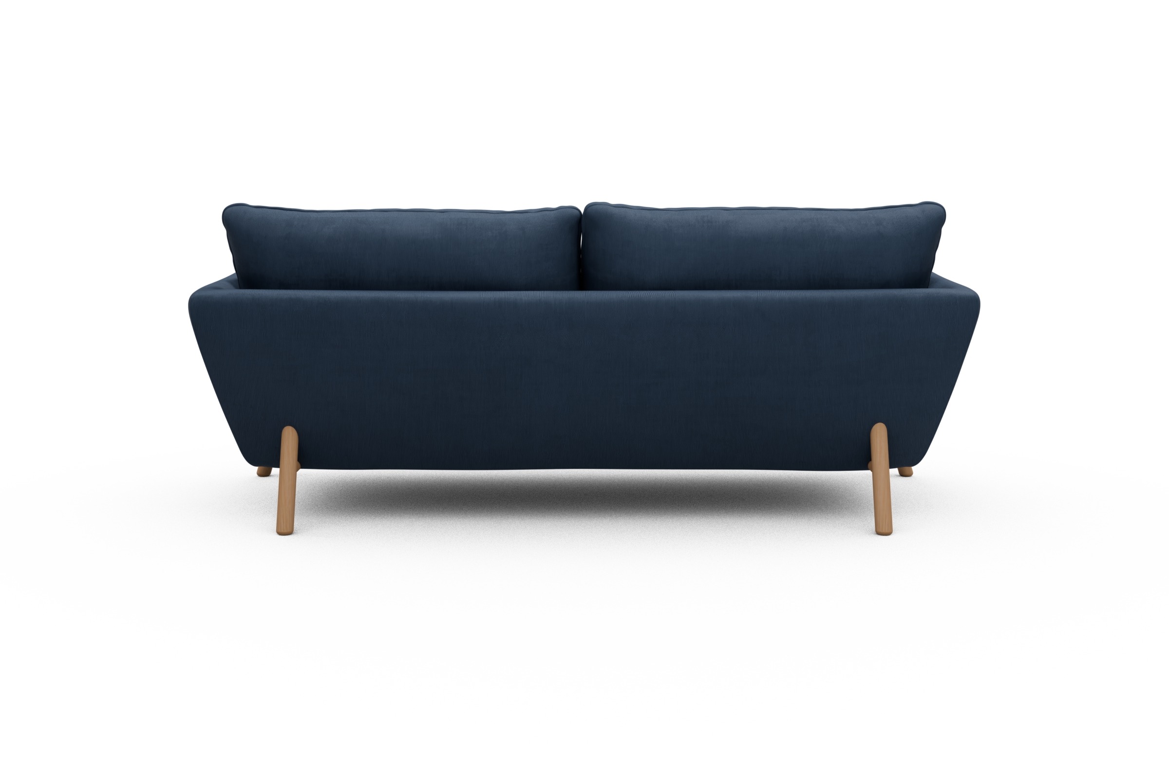 Sofa Emil 3-Sitzer Beinfarbe Eiche Natur Cordufine-Royal-Blue